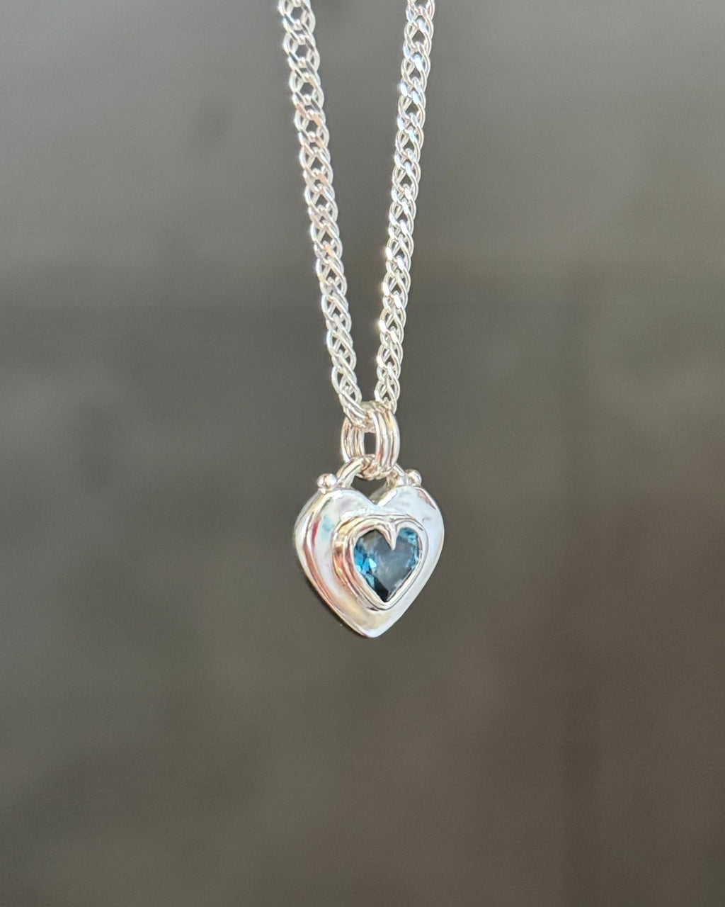 Locket Love Necklace London Blue Topaz