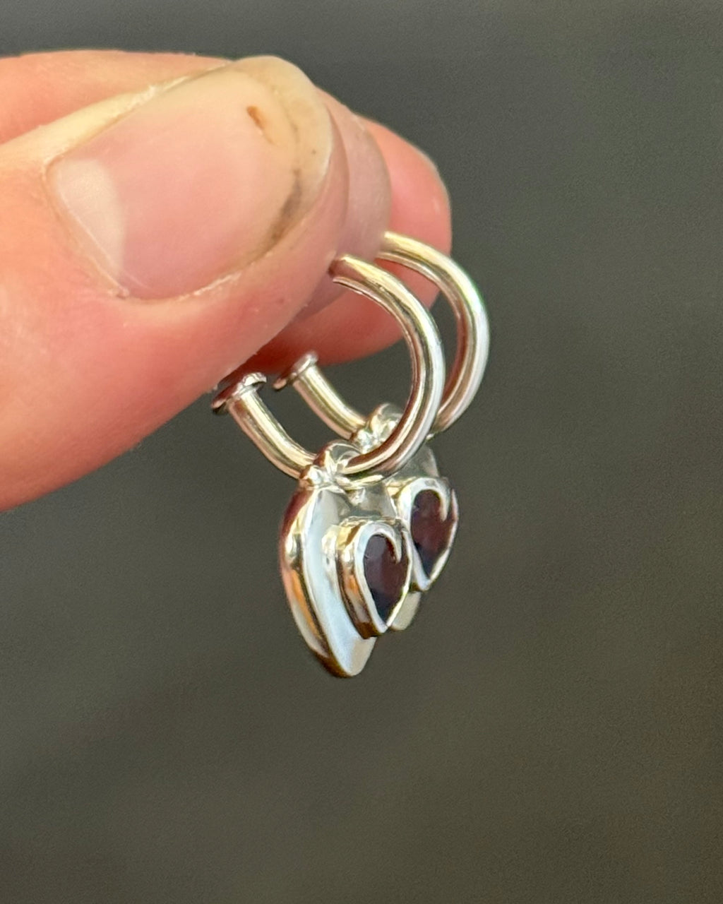 Locket Love Earrings Garnet