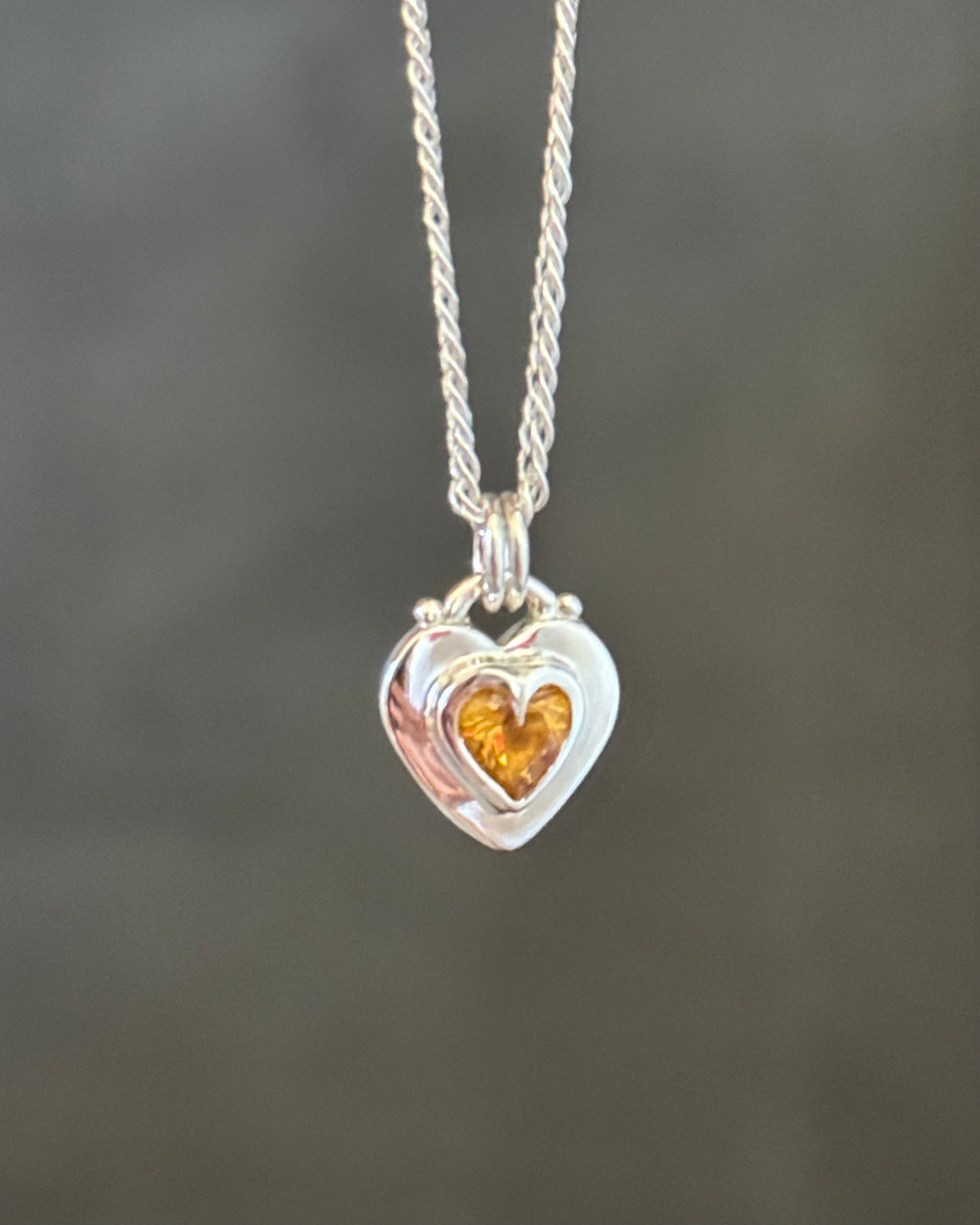 Locket Love Necklace Citrine