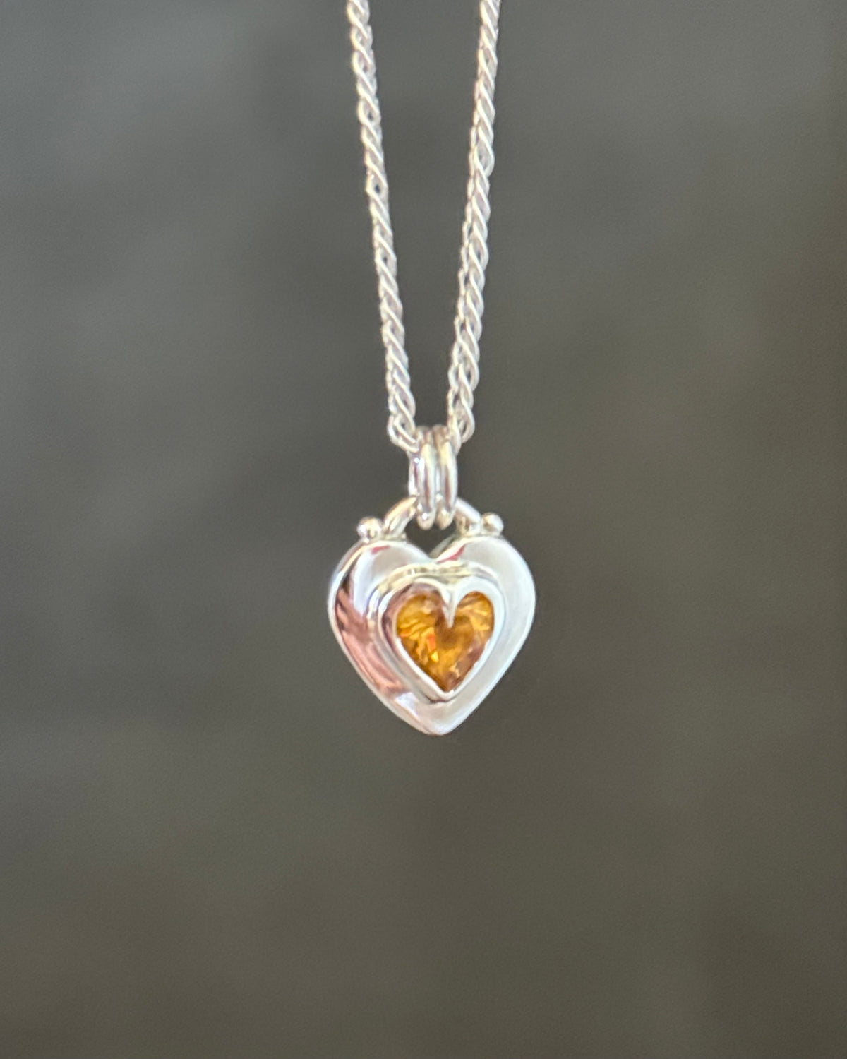 Locket Love Necklace Citrine