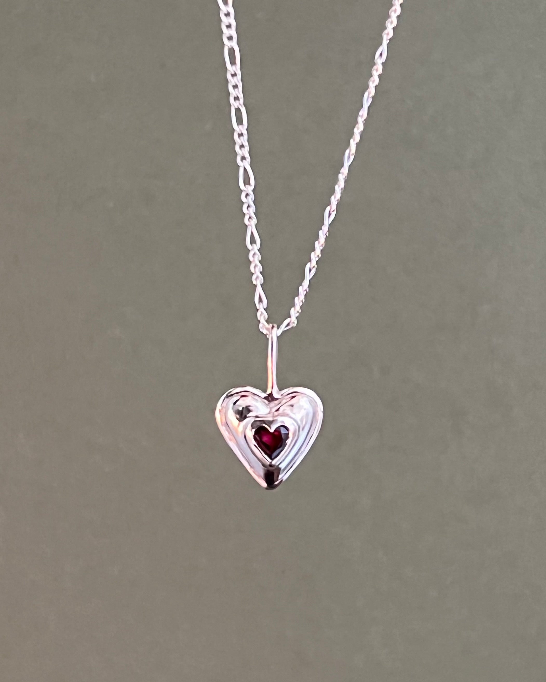 Iris Rhodolite Garnet Heart