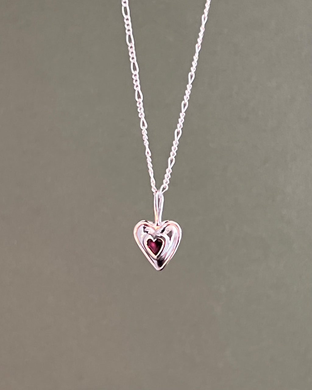 Iris Rhodolite Garnet Heart