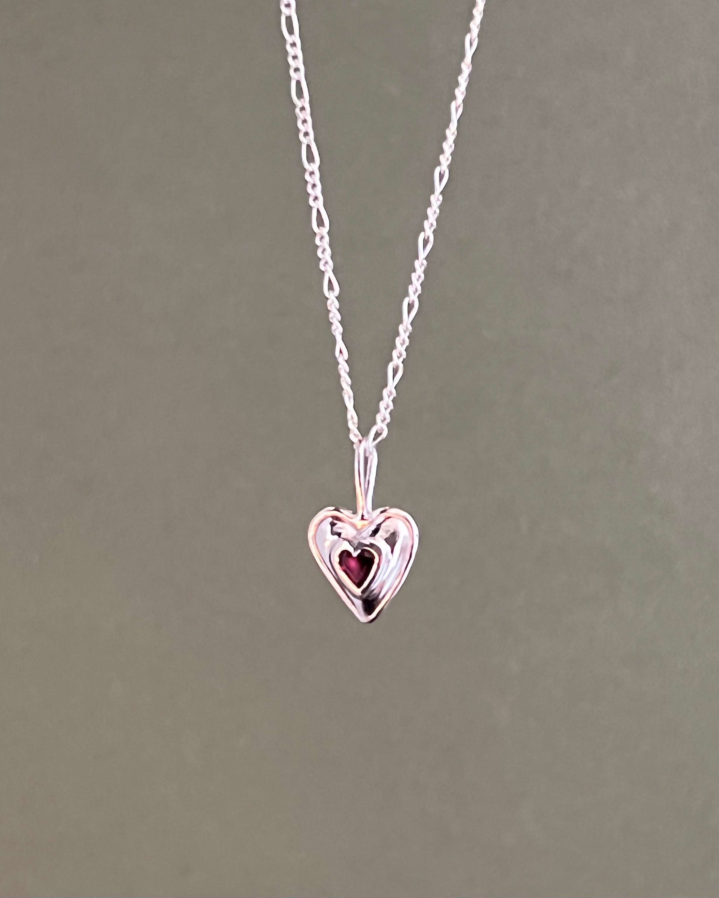 Iris Rhodolite Garnet Heart