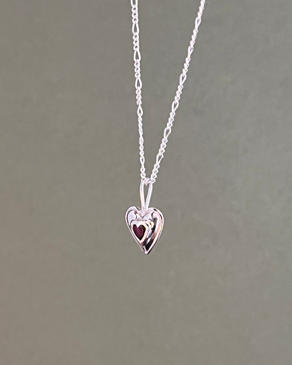 Iris Rhodolite Garnet Heart