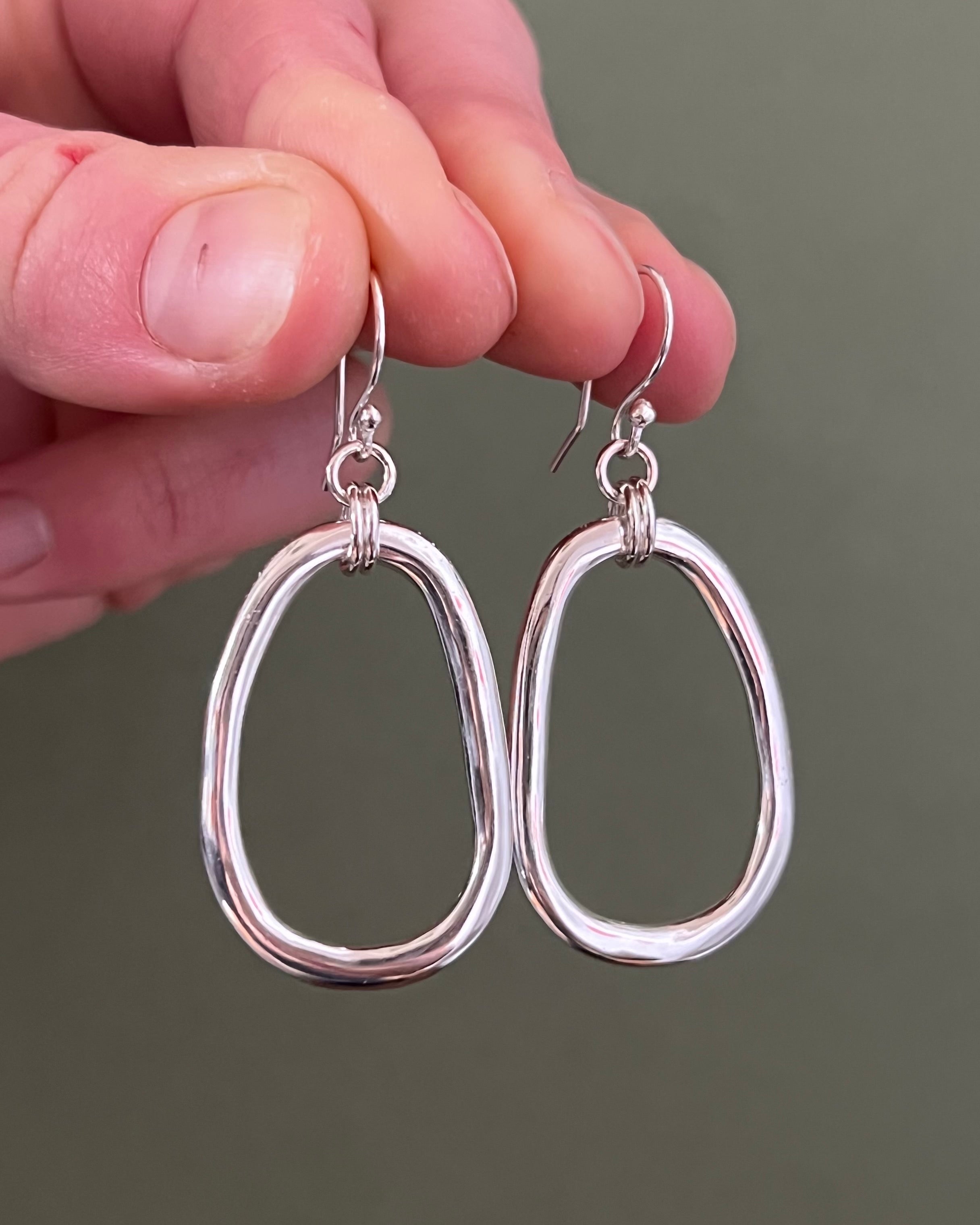 Organic Oval Earrings