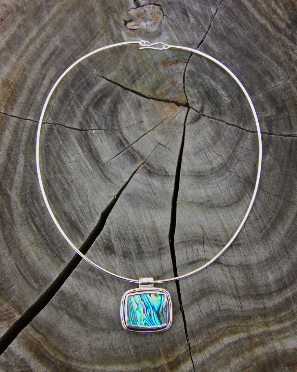Abalone Wire Necklace