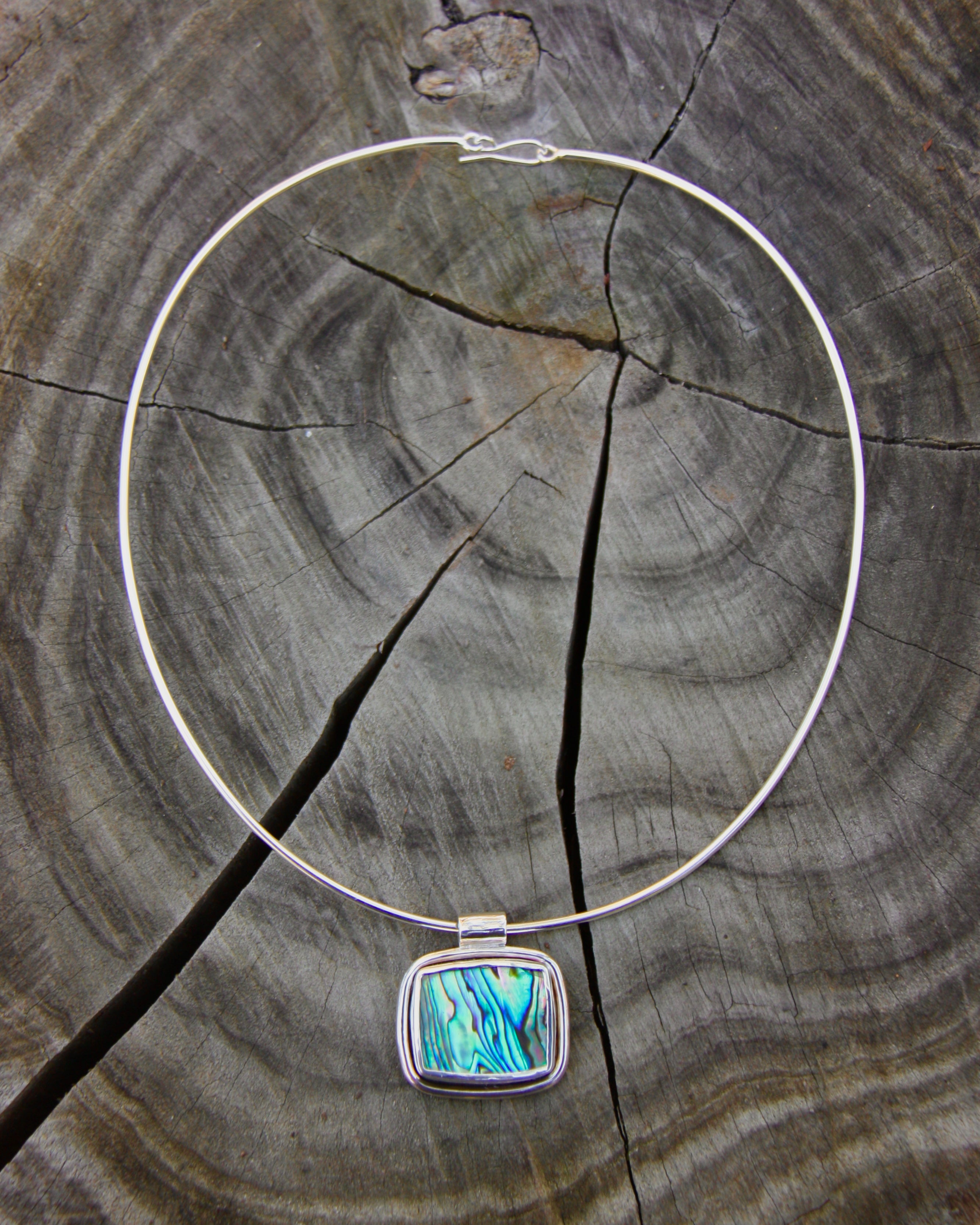 Abalone Wire Necklace