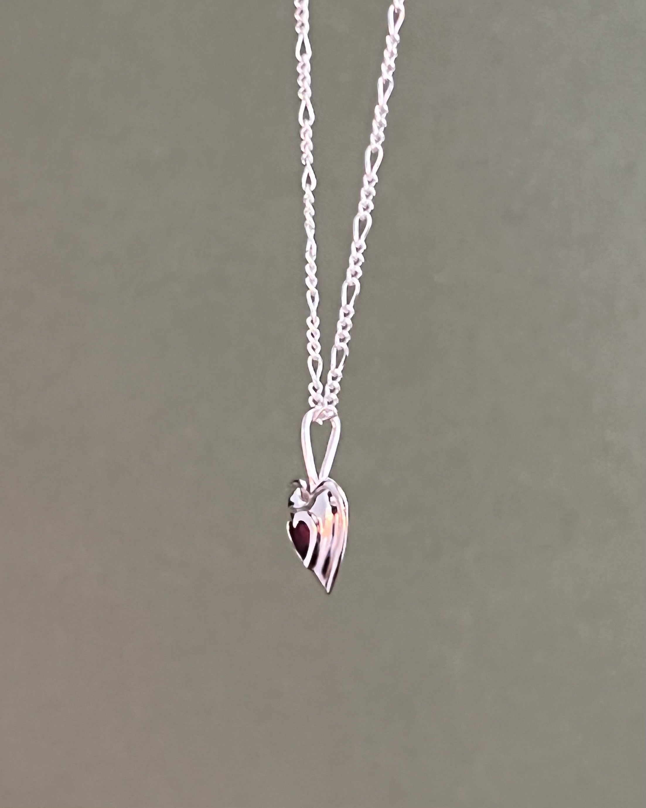 Iris Rhodolite Garnet Heart