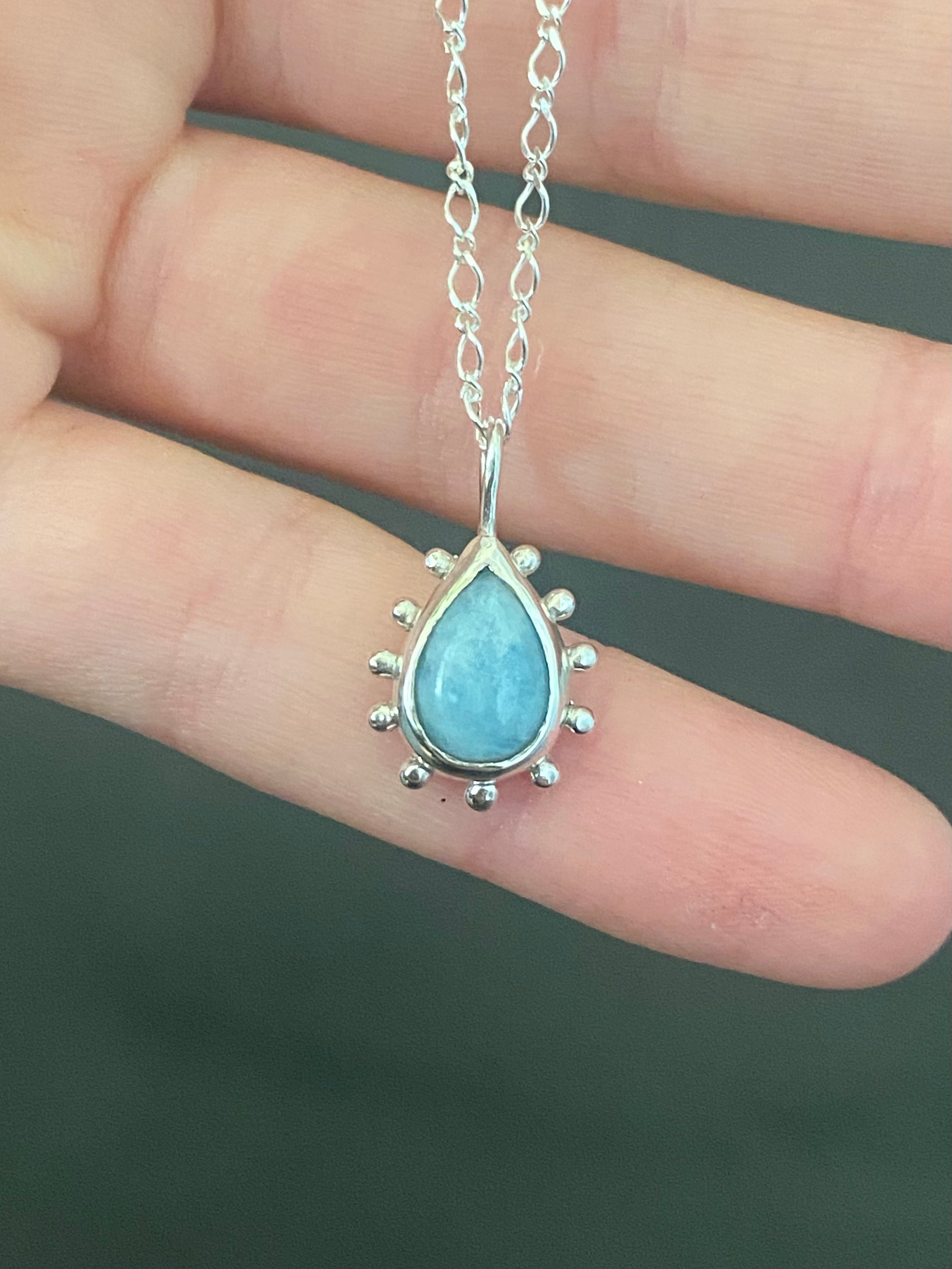 Raindrop Aquamarine Necklace