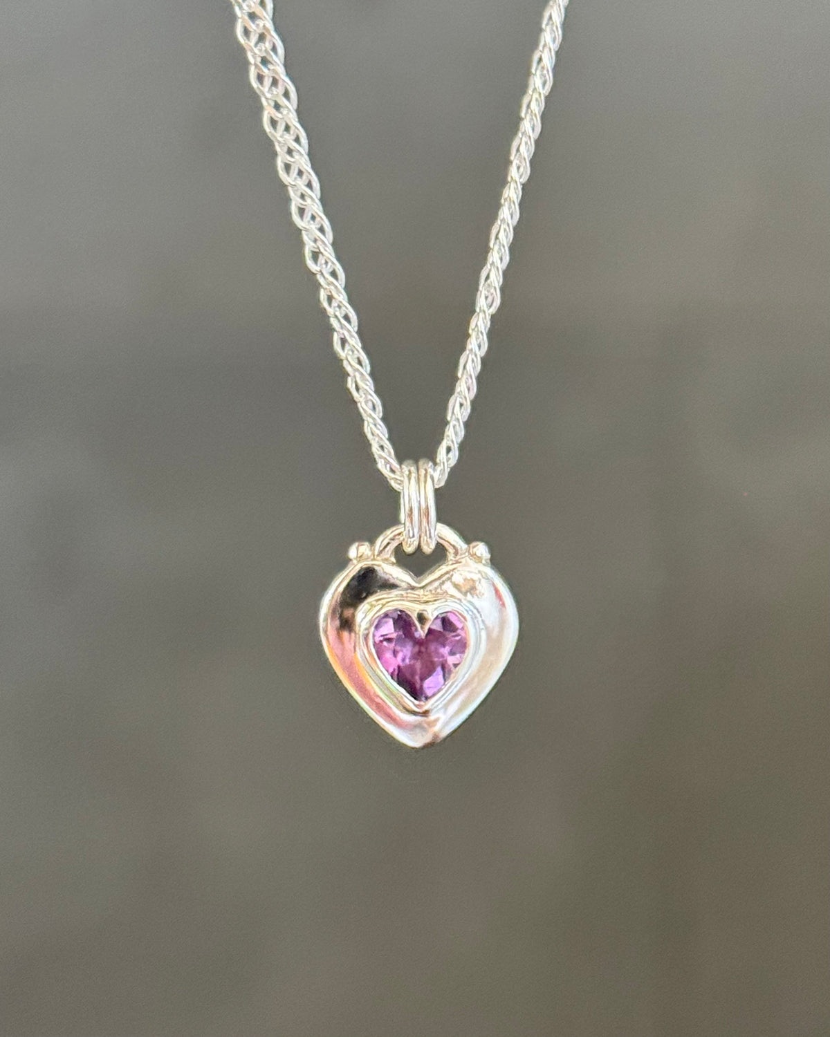 Locket Love Necklace Amethyst