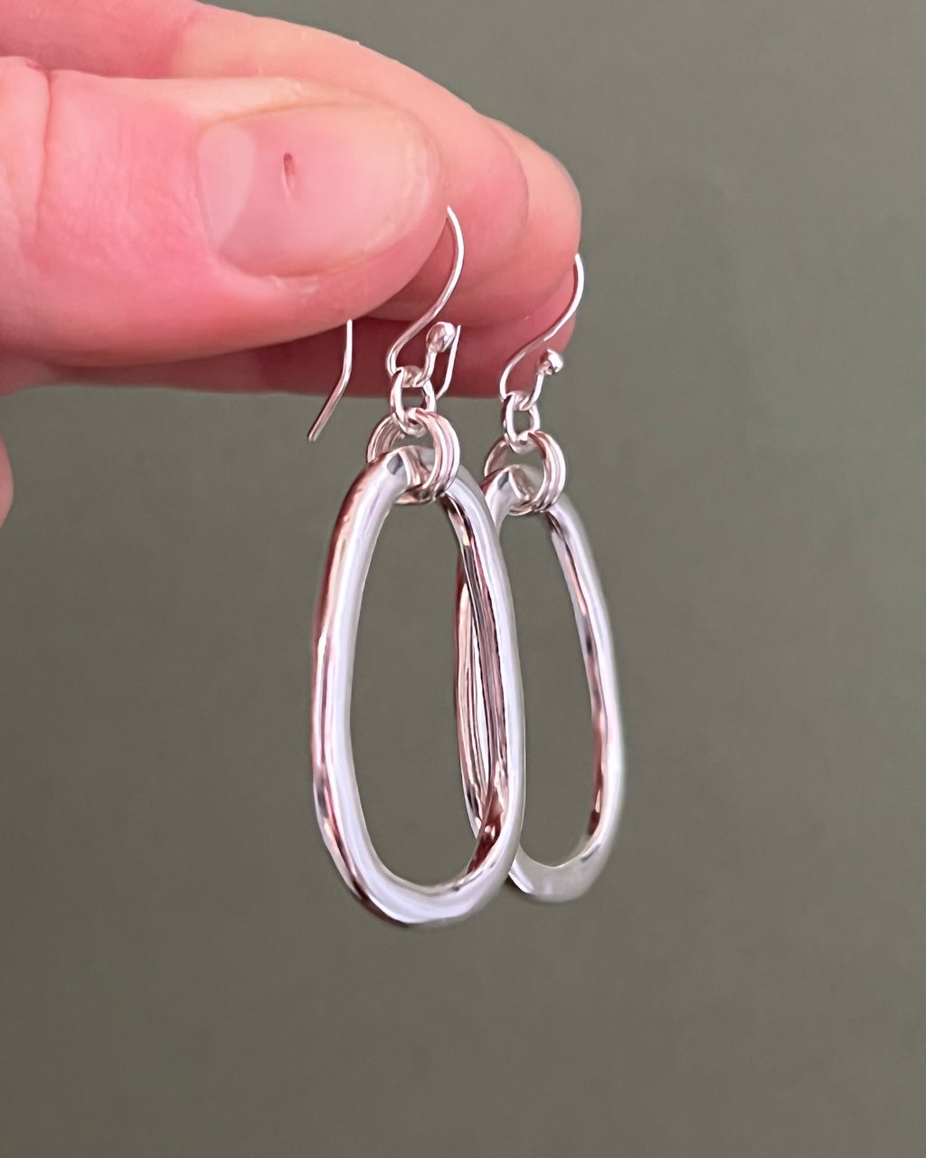 Organic Oval Earrings