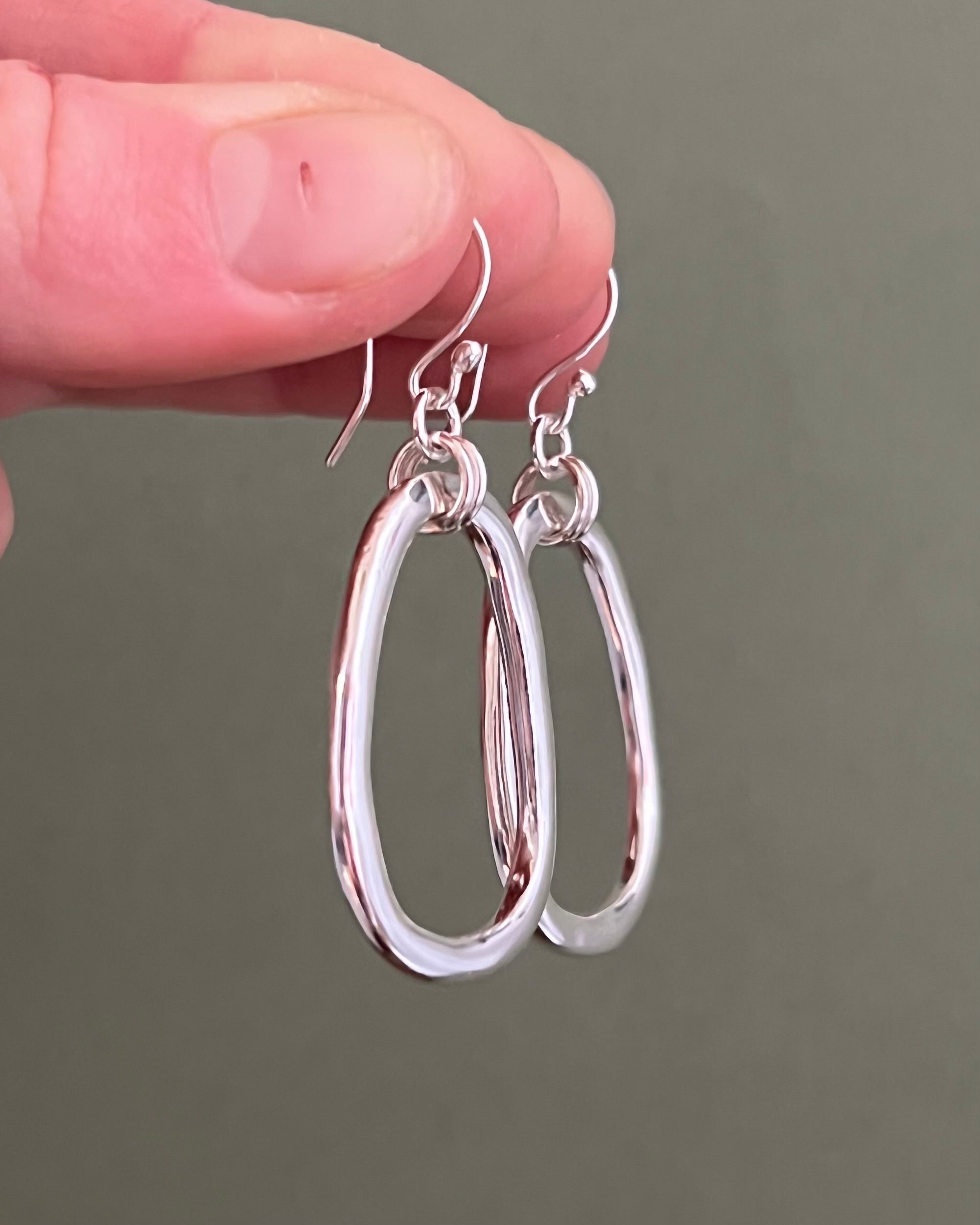 Organic Oval Earrings