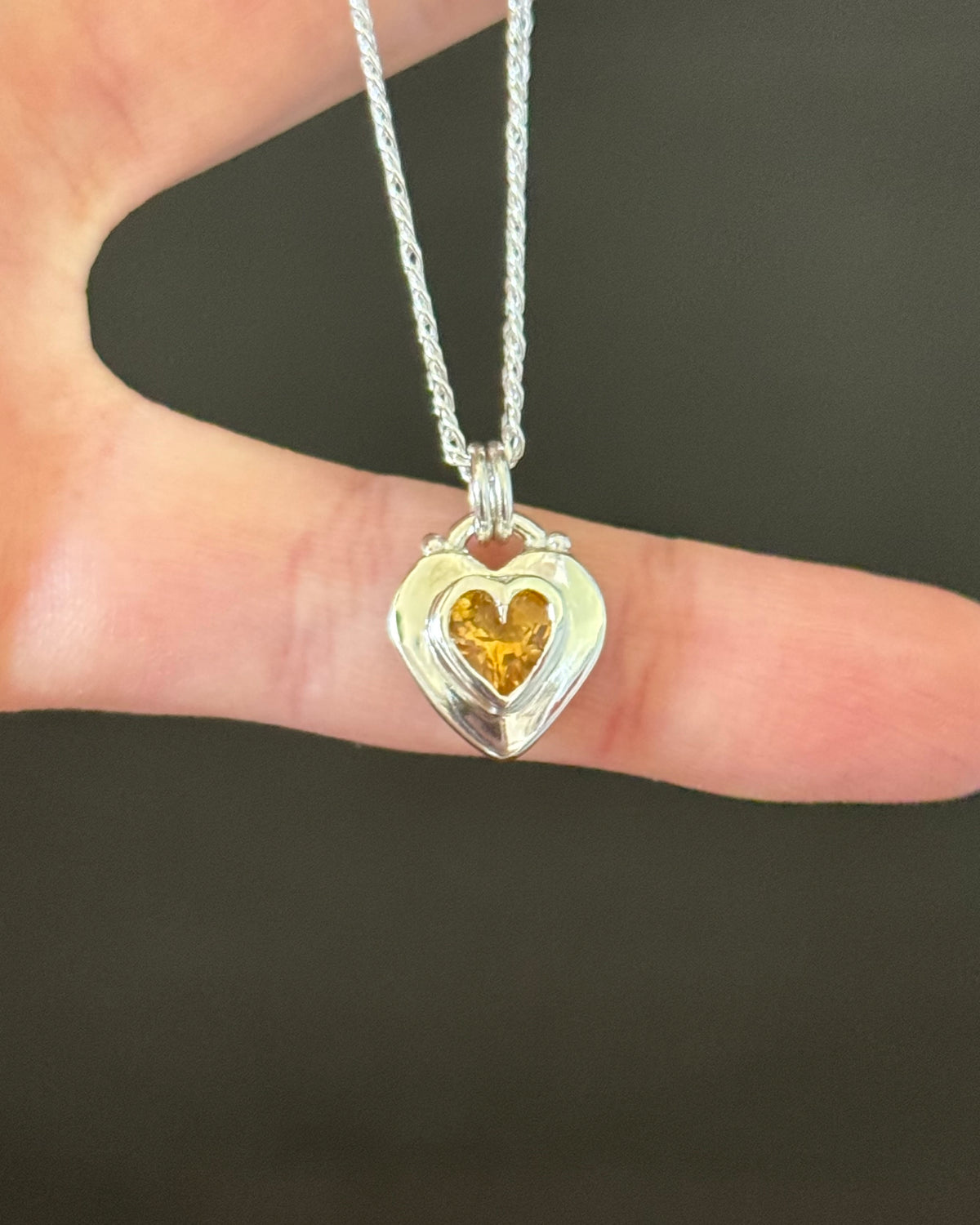 Locket Love Necklace Citrine