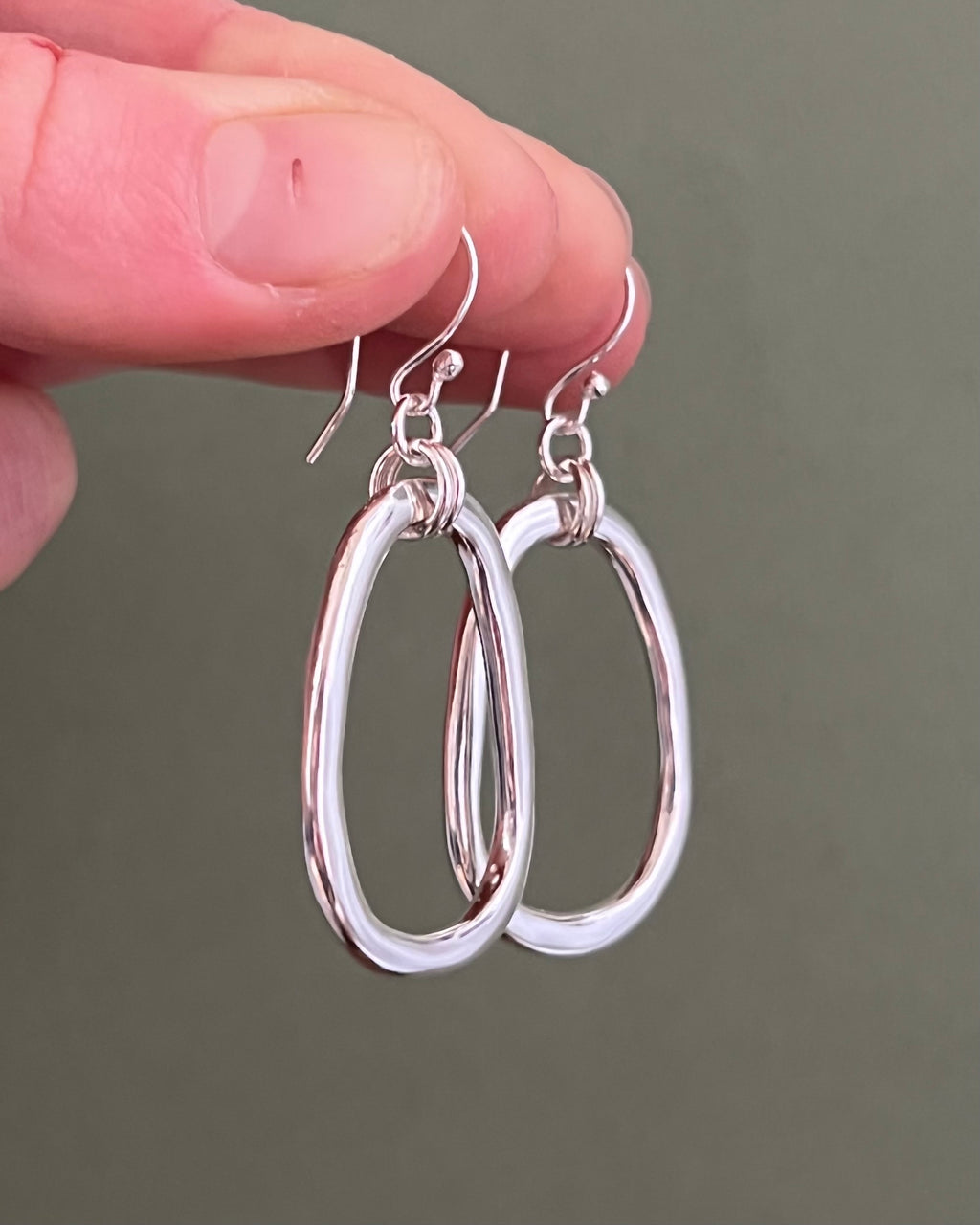 Organic Oval Earrings