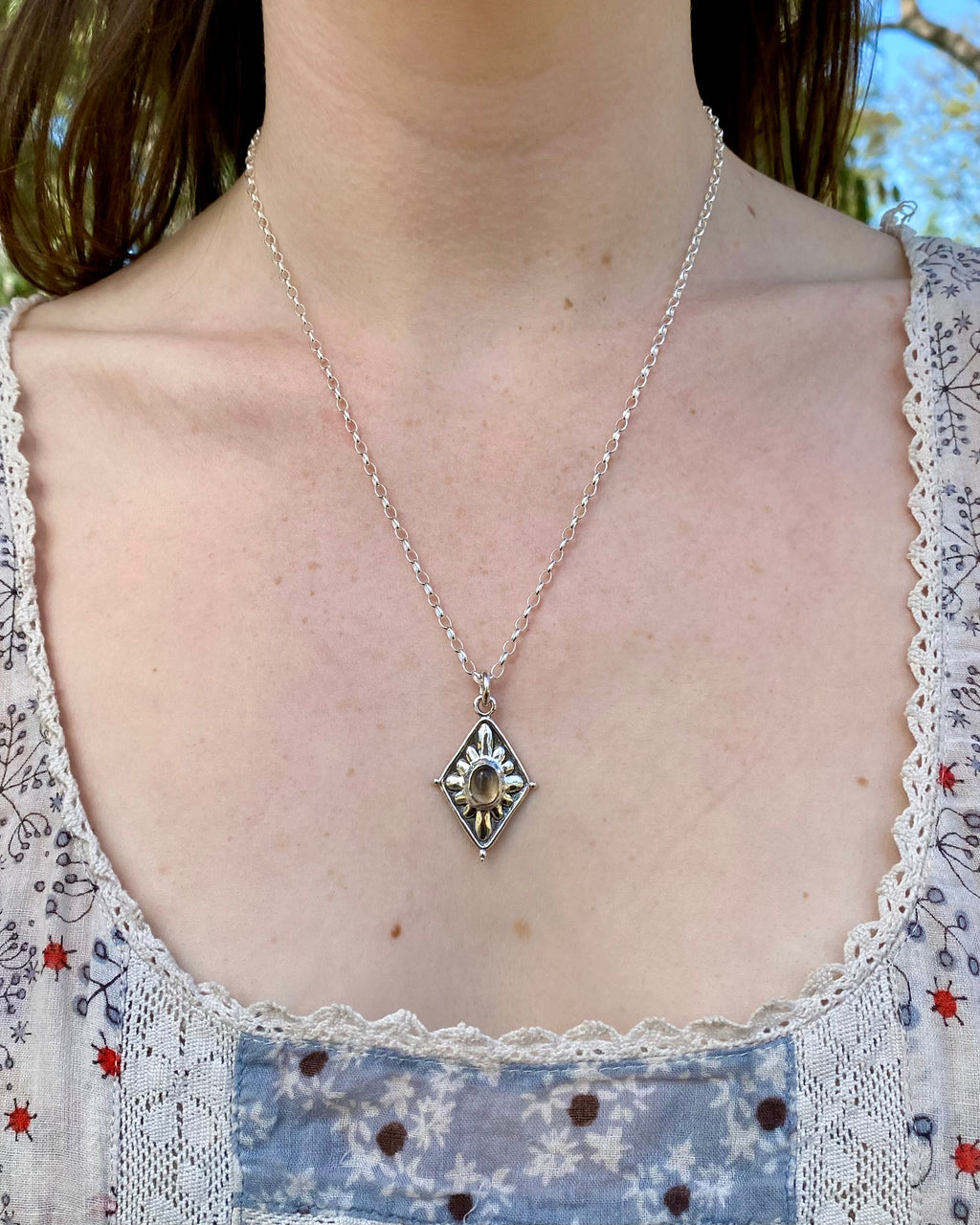 Diamond Flower Necklace