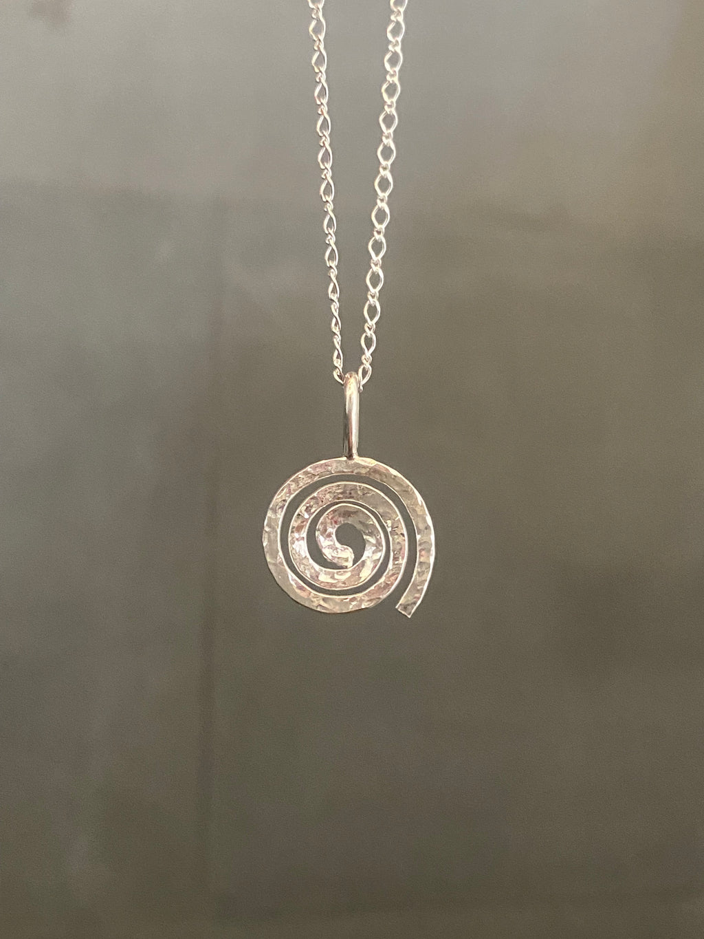 Hammered Spiral Necklace
