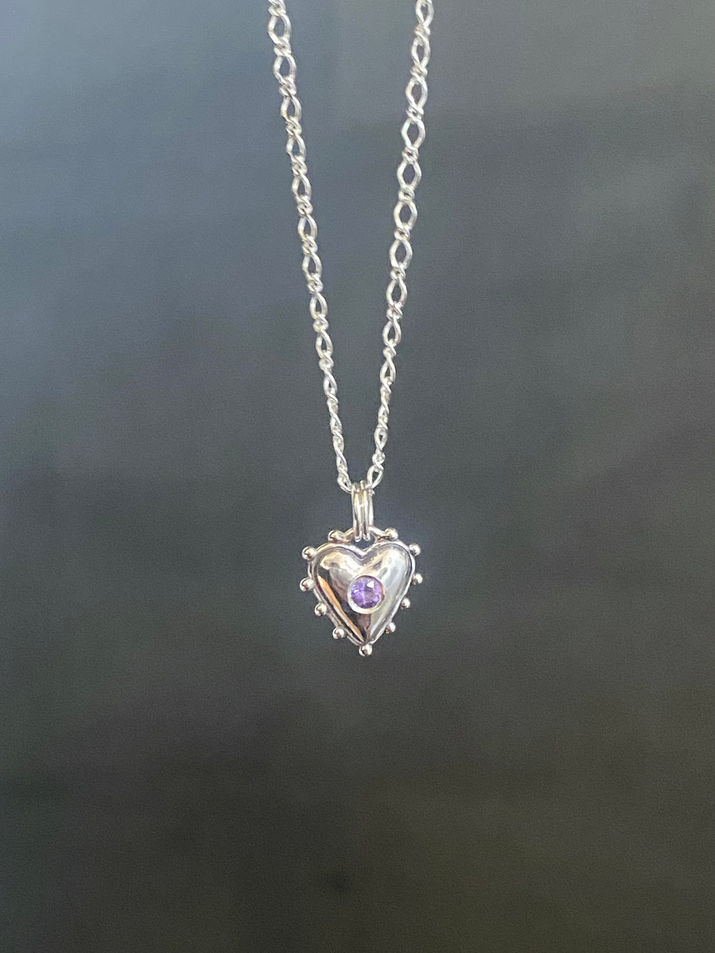 'Anya Necklace Flush Set Amethyst