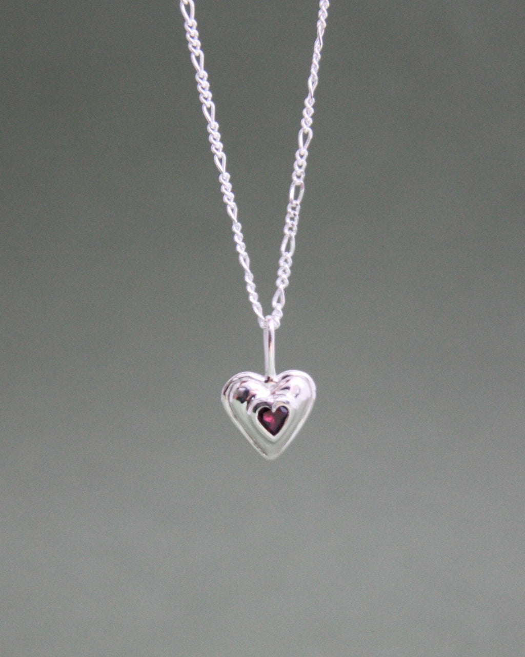 Iris Rhodolite Garnet Heart