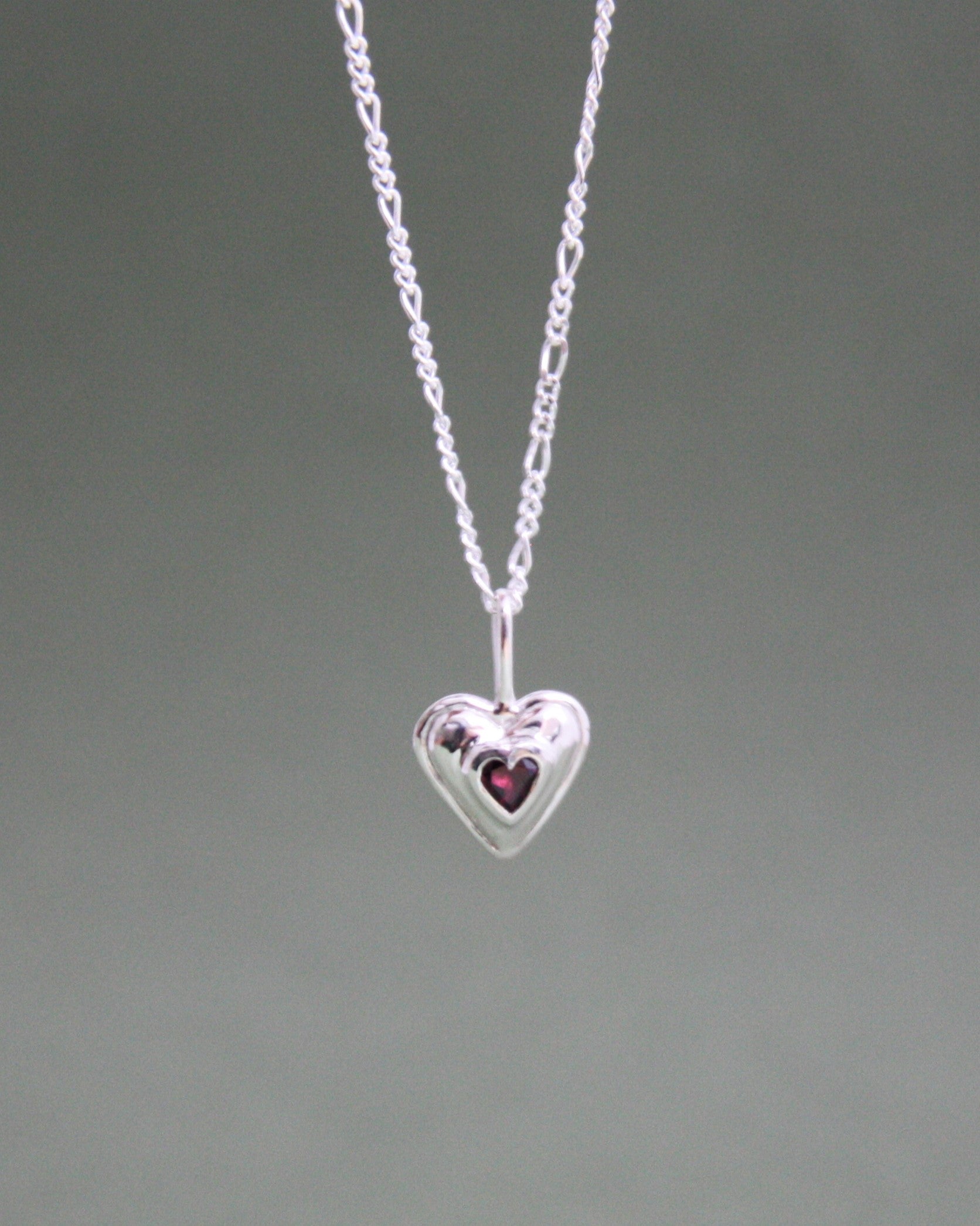 Iris Rhodolite Garnet Heart