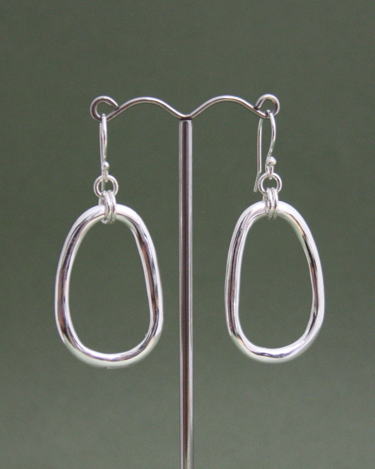 Organic Oval Earrings