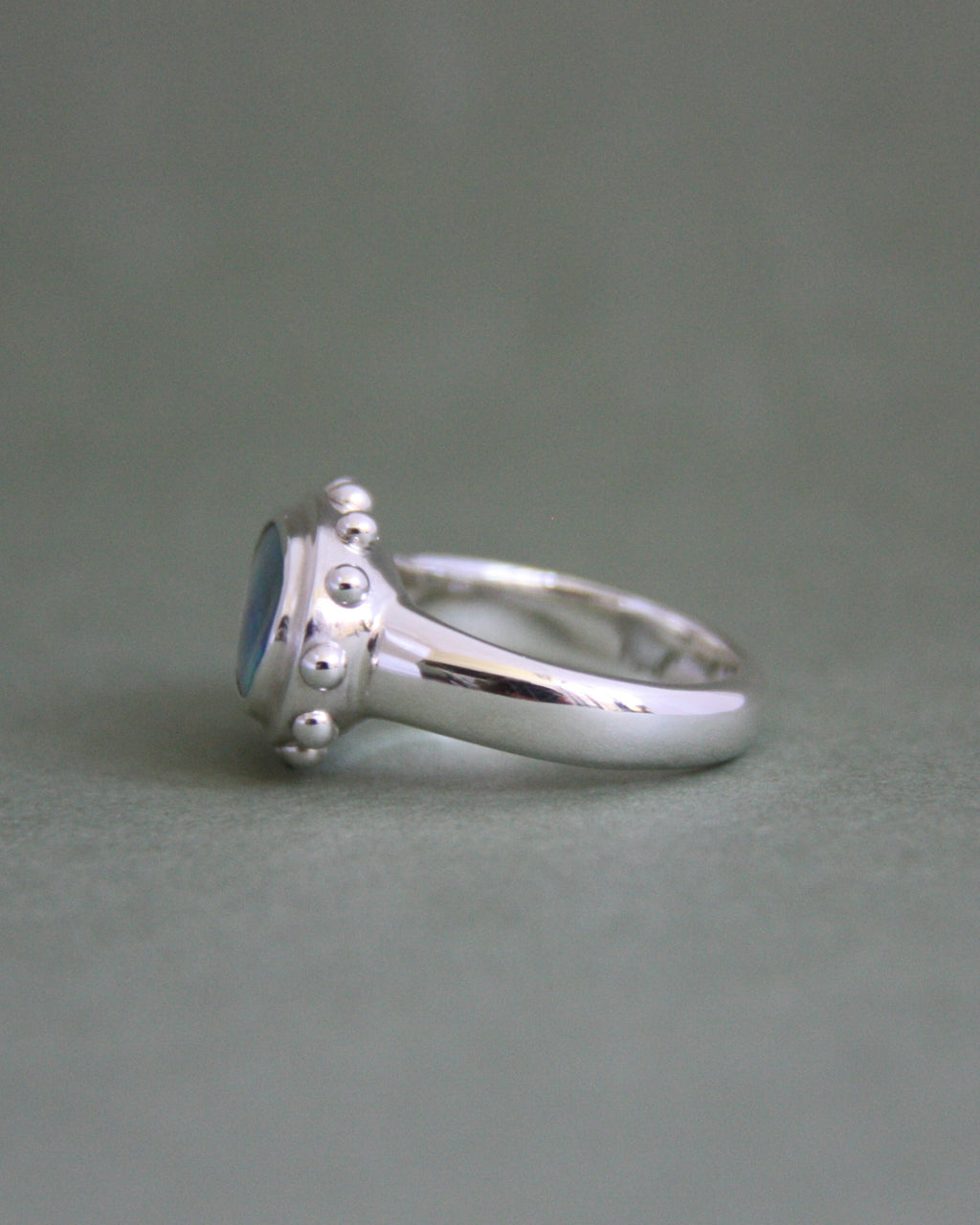 Studded Opal Ring N 1/2