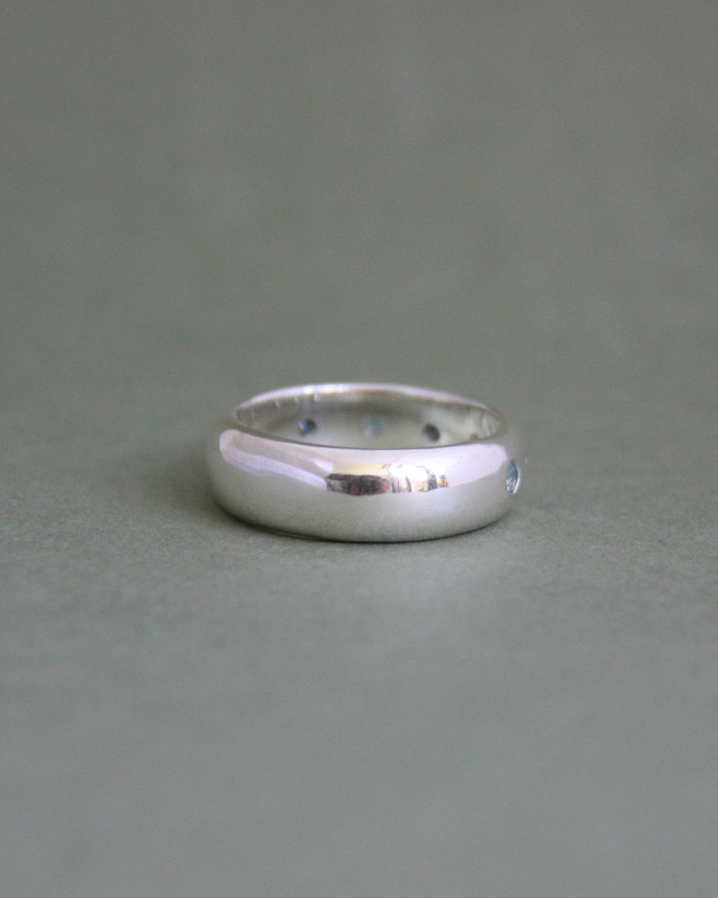 UFO Ring Blue Topaz U