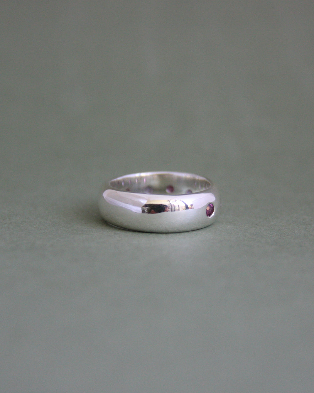 UFO Ring Amethyst & Rhodolite Garnet P 1/2
