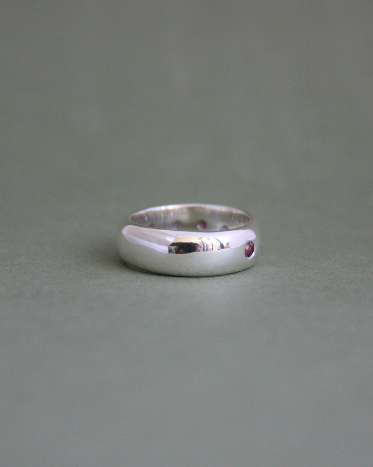 UFO Ring Amethyst & Rhodolite Garnet P 1/2