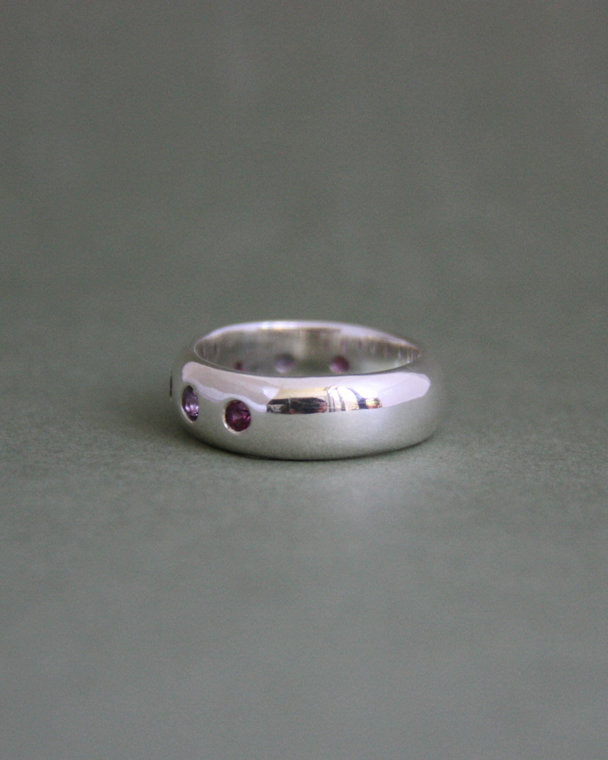 UFO Ring Amethyst & Rhodolite Garnet P 1/2