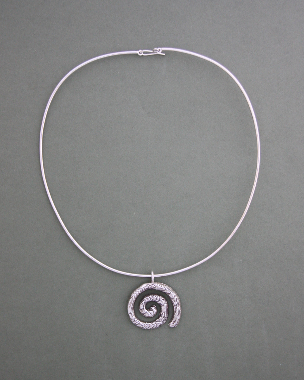 Cuttlebone Spiral Wire Necklace