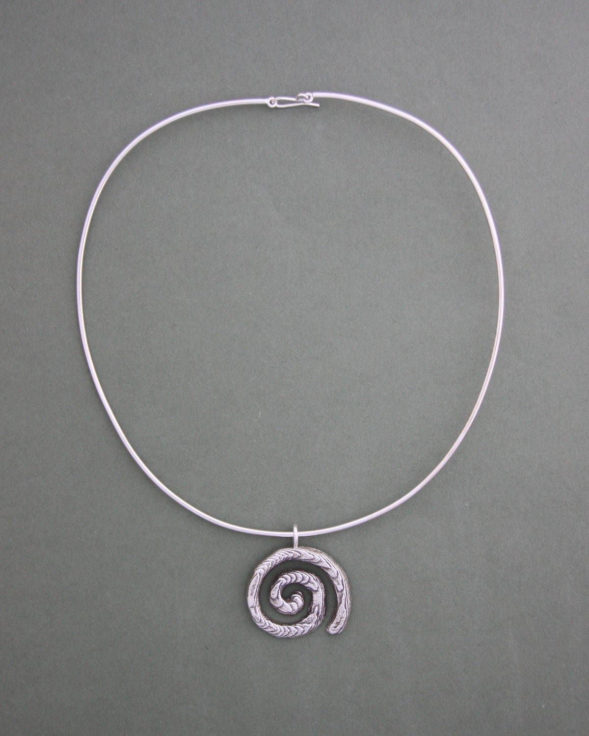 Cuttlebone Spiral Wire Necklace
