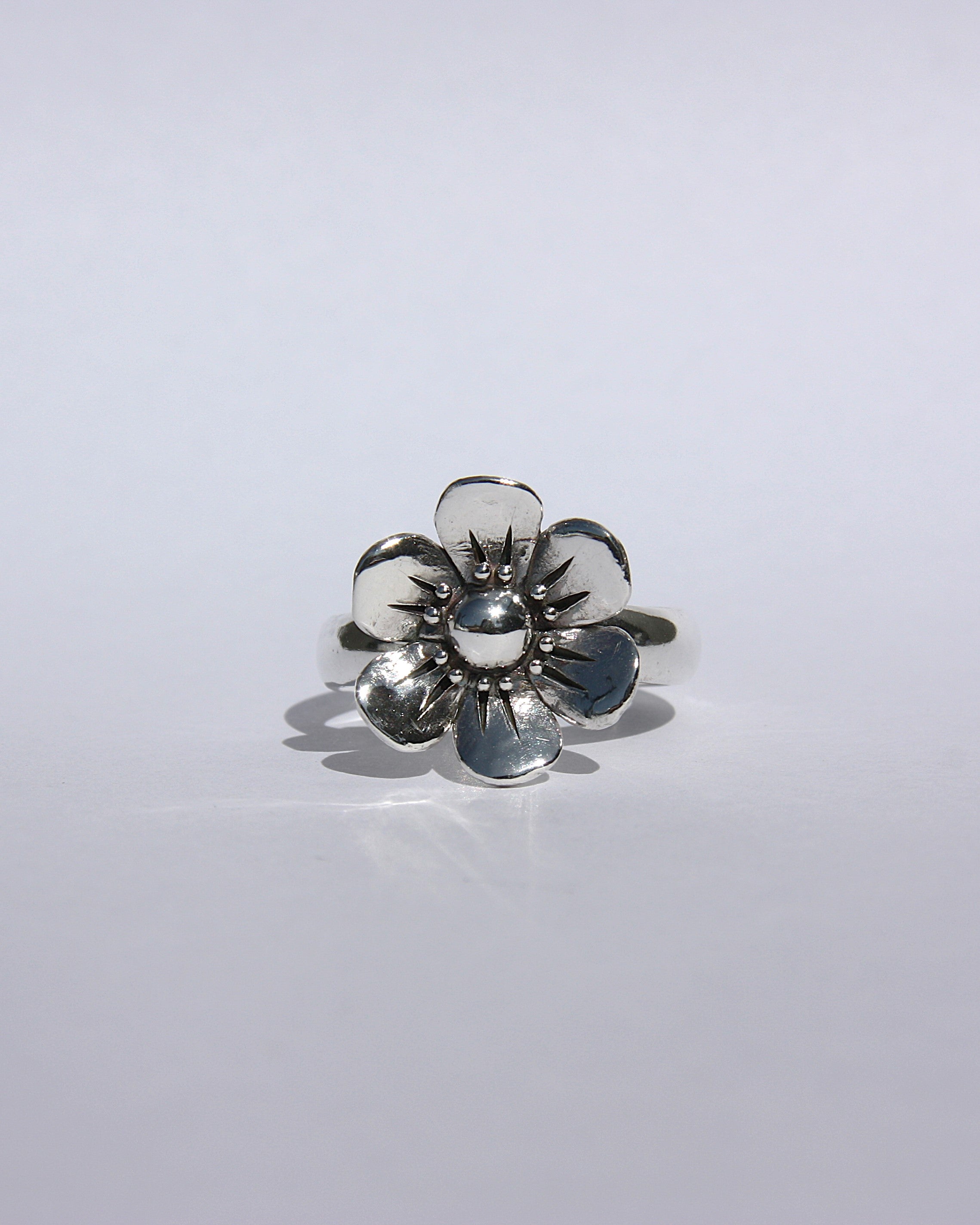 Flower Ring Silver T 1/2