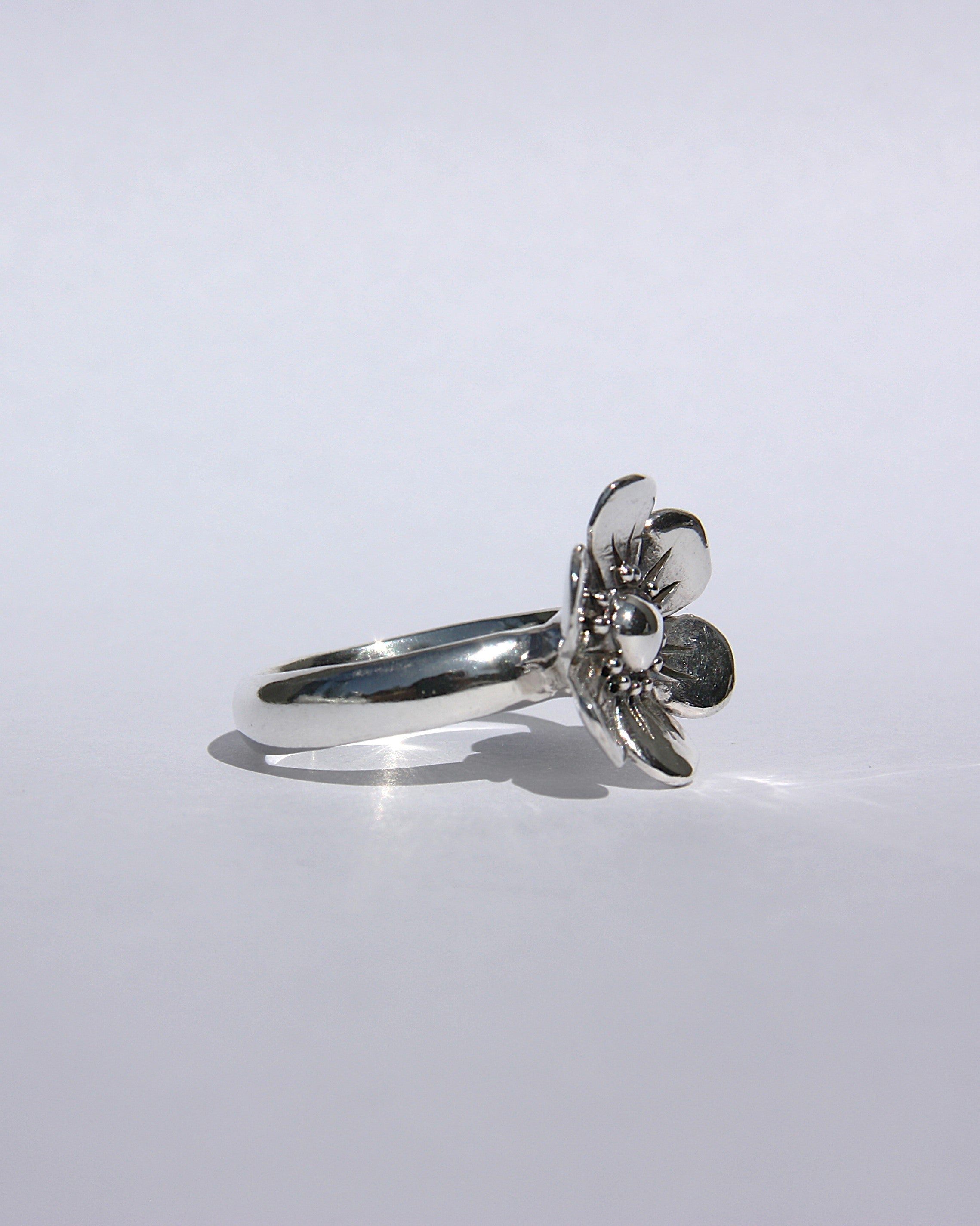 Flower Ring Silver T 1/2