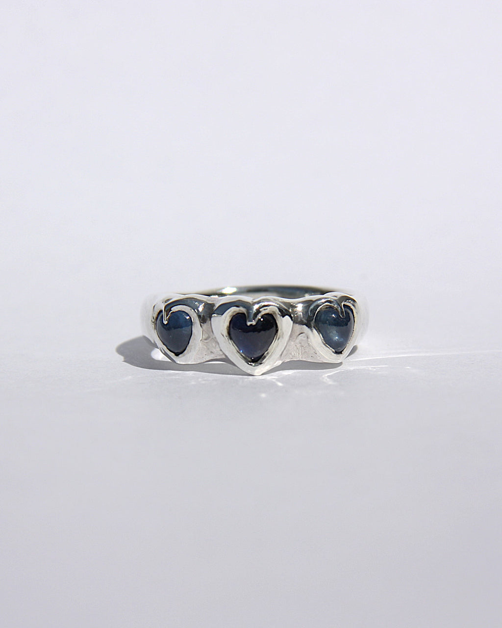 Blue Sapphire Hearts Ring K 1/2