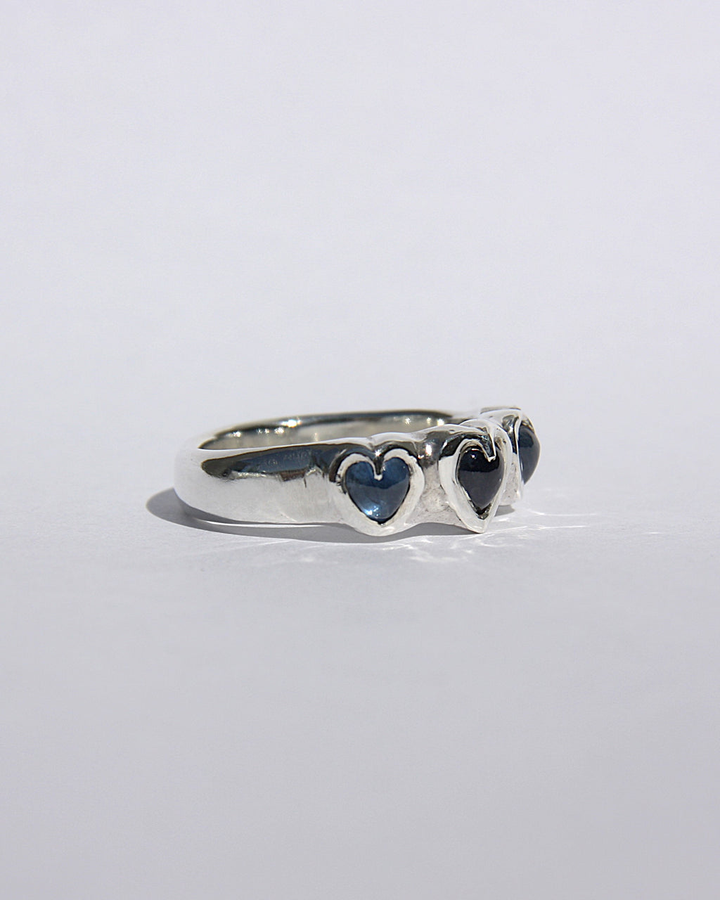 Blue Sapphire Hearts Ring K 1/2
