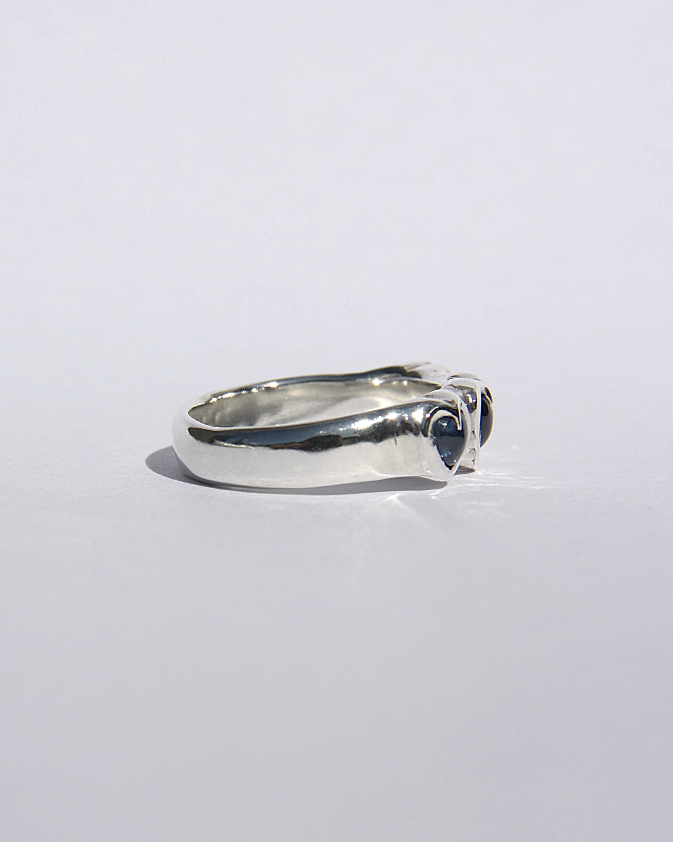 Blue Sapphire Hearts Ring K 1/2