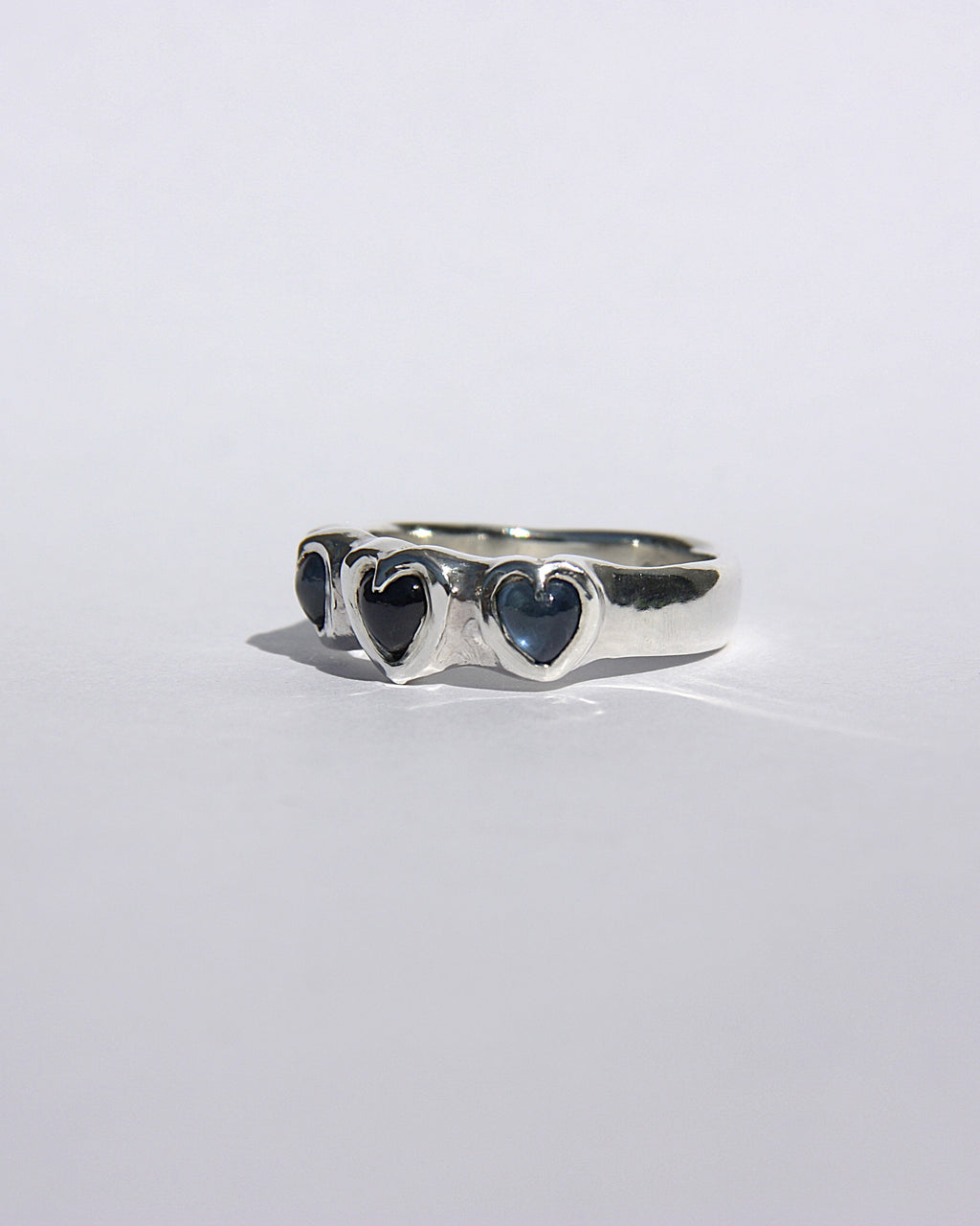 Blue Sapphire Hearts Ring K 1/2