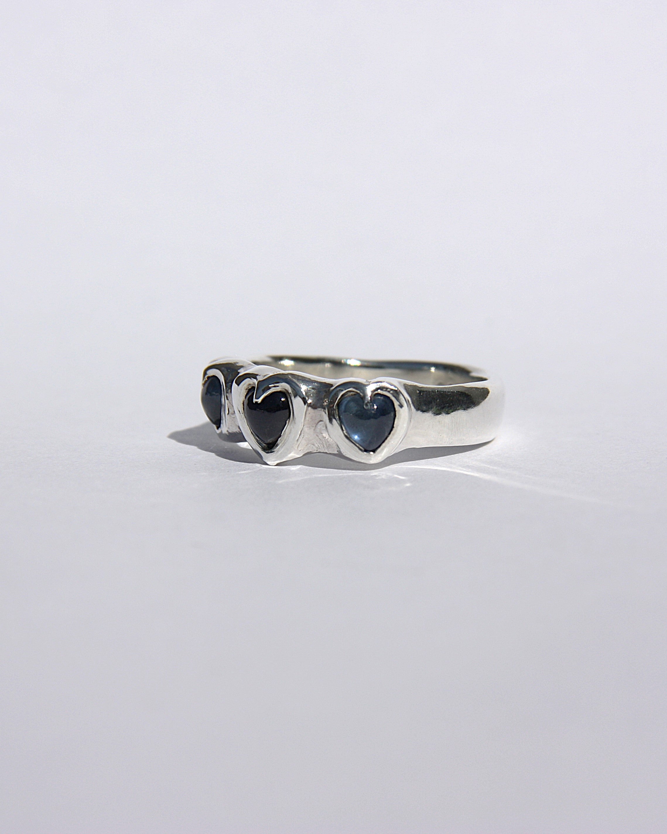 Blue Sapphire Hearts Ring K 1/2