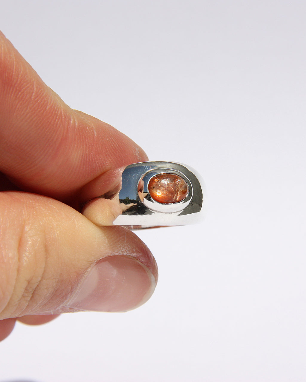 Bulbous Ring Sunstone P