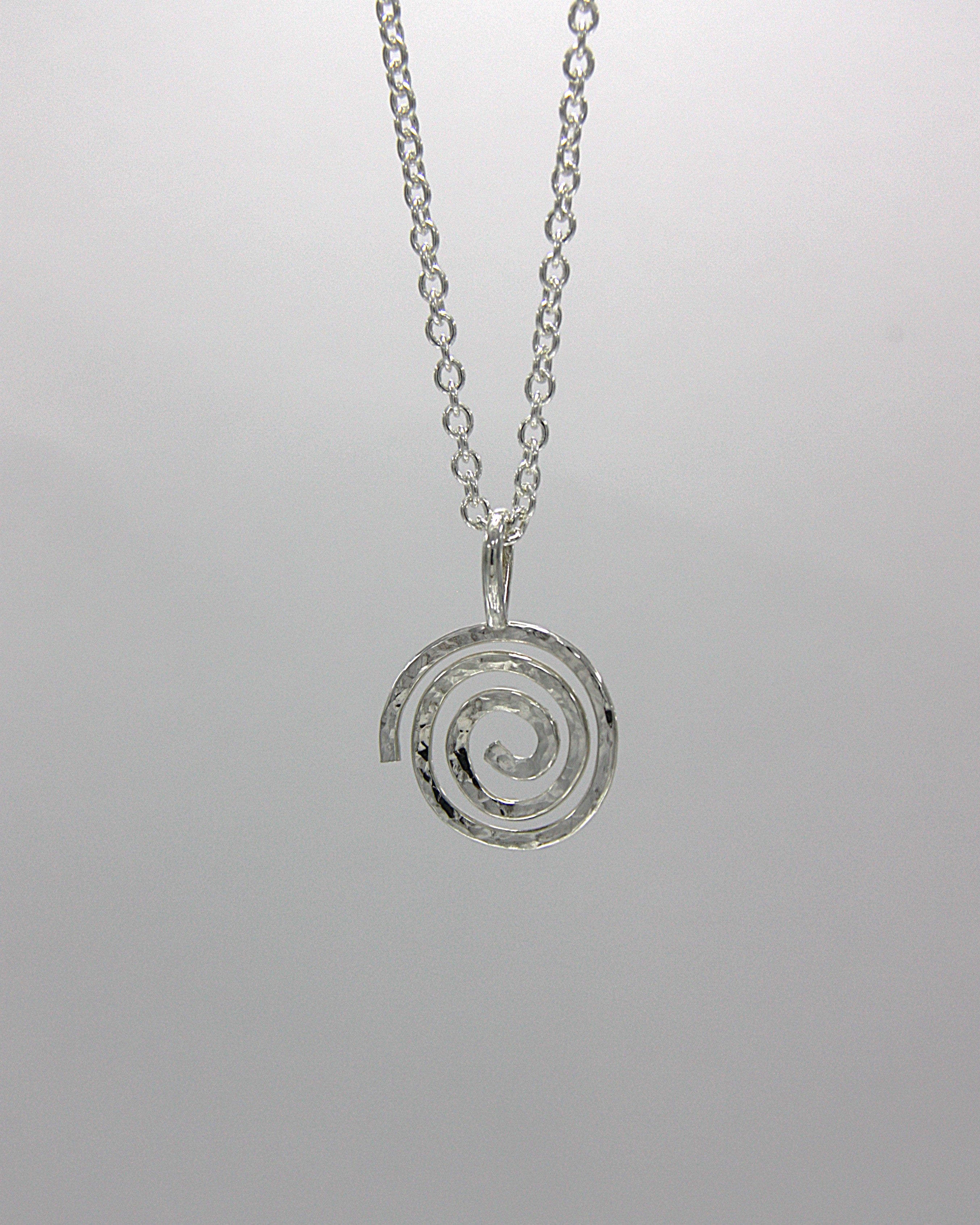 Hammered Spiral Necklace