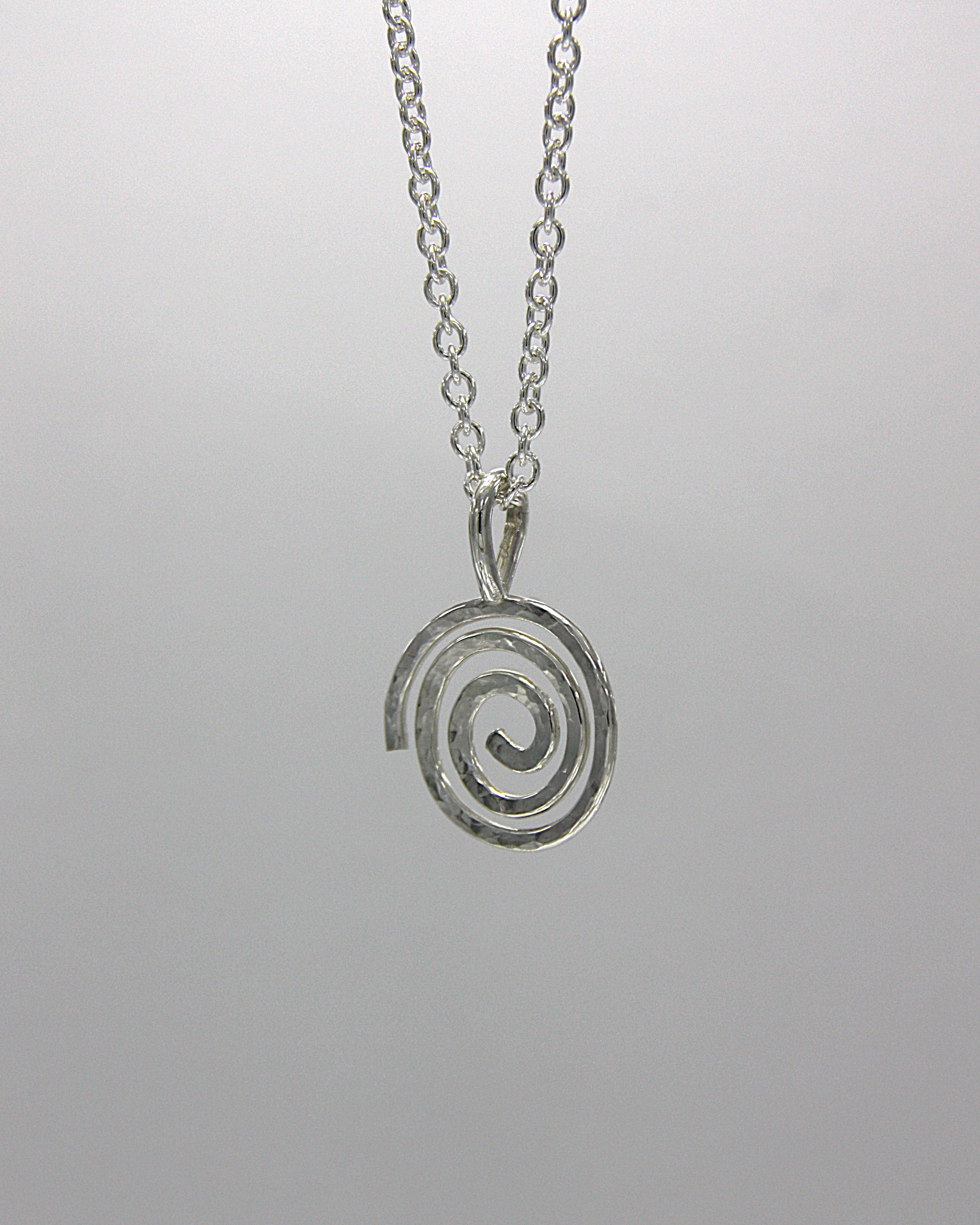 Hammered Spiral Necklace