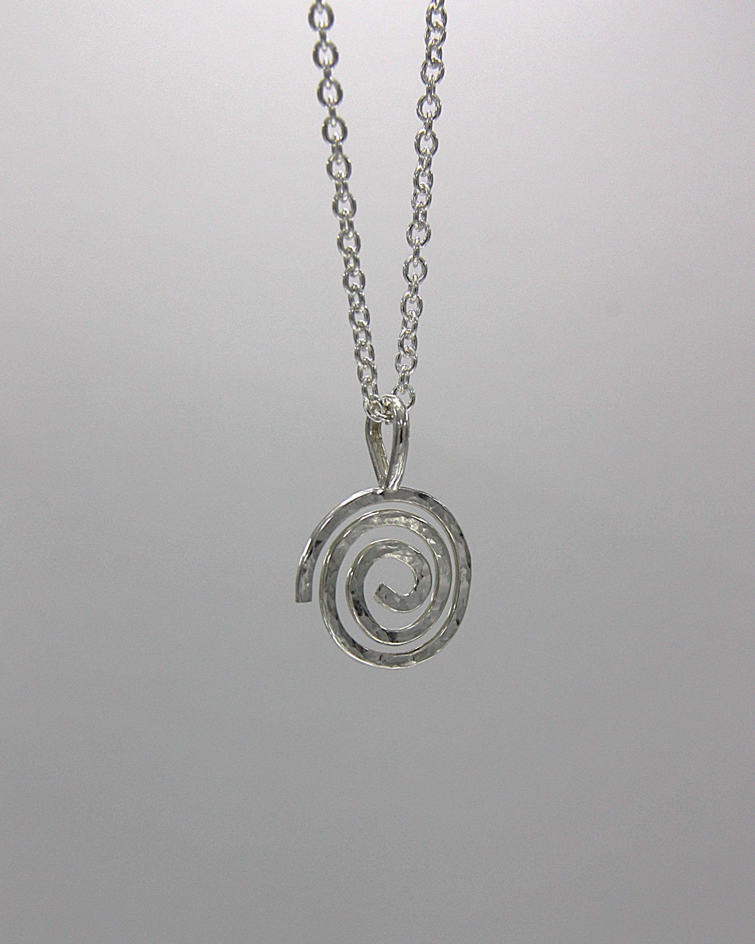 Hammered Spiral Necklace