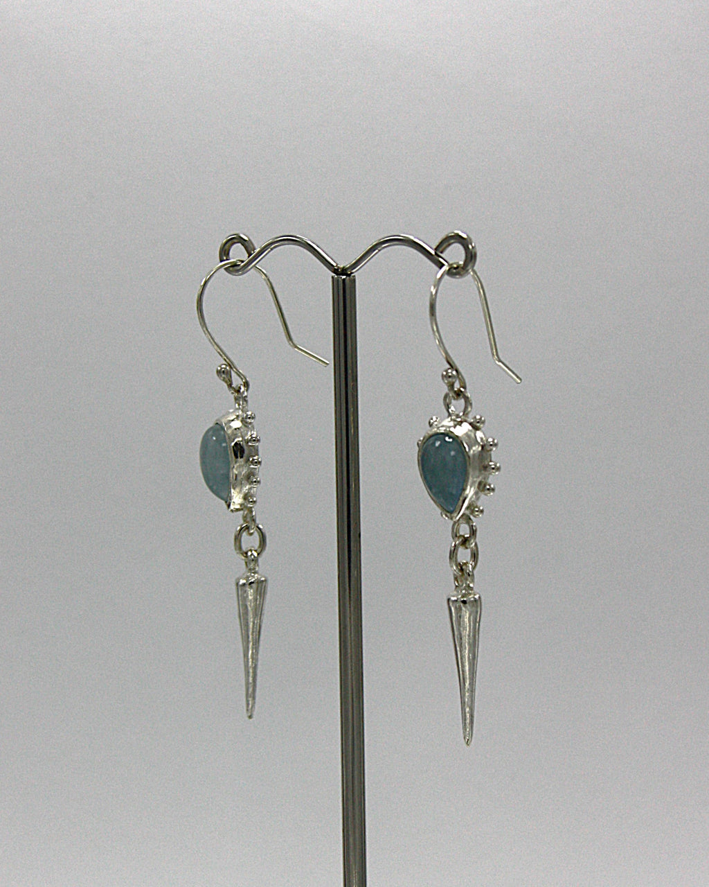 Spike Drop Earrings Aquamarine