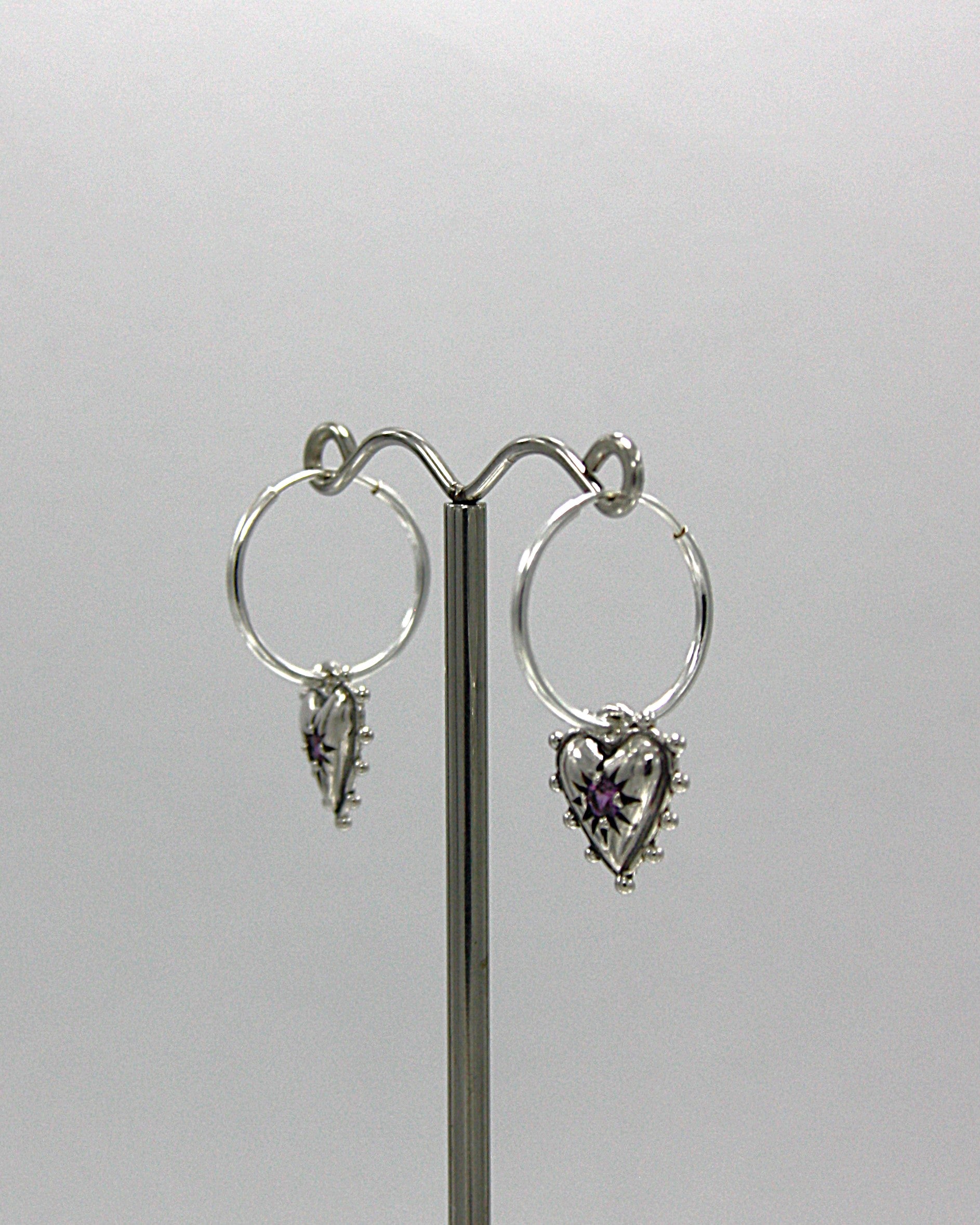 'Anya Hoop Earrings Kunzite
