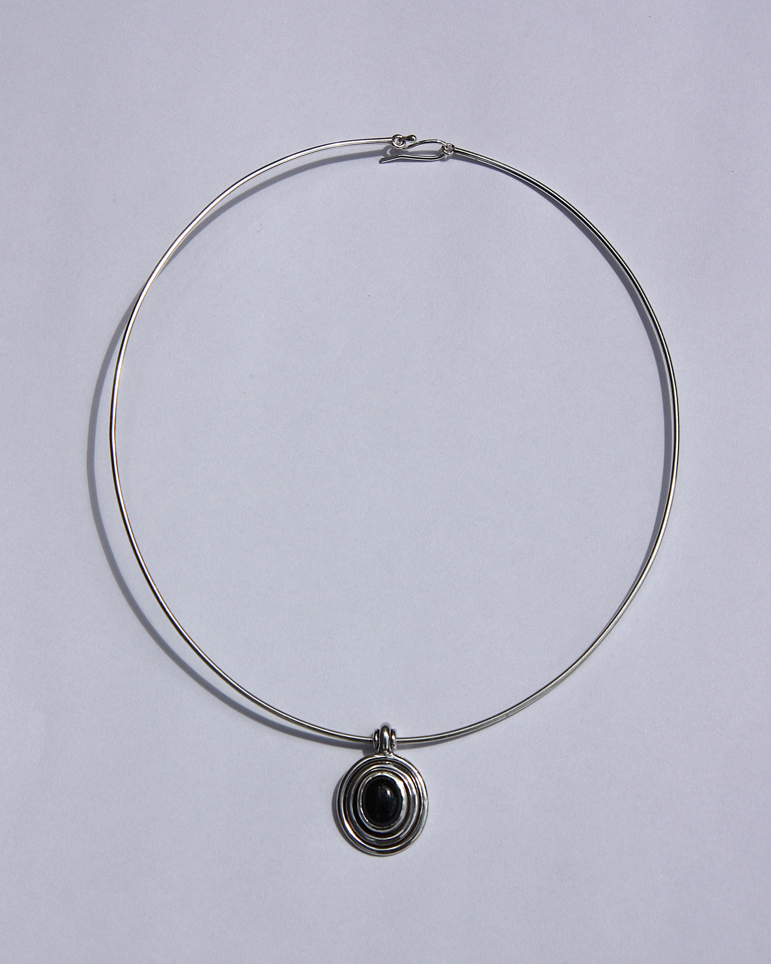 Black Onyx Wire Necklace