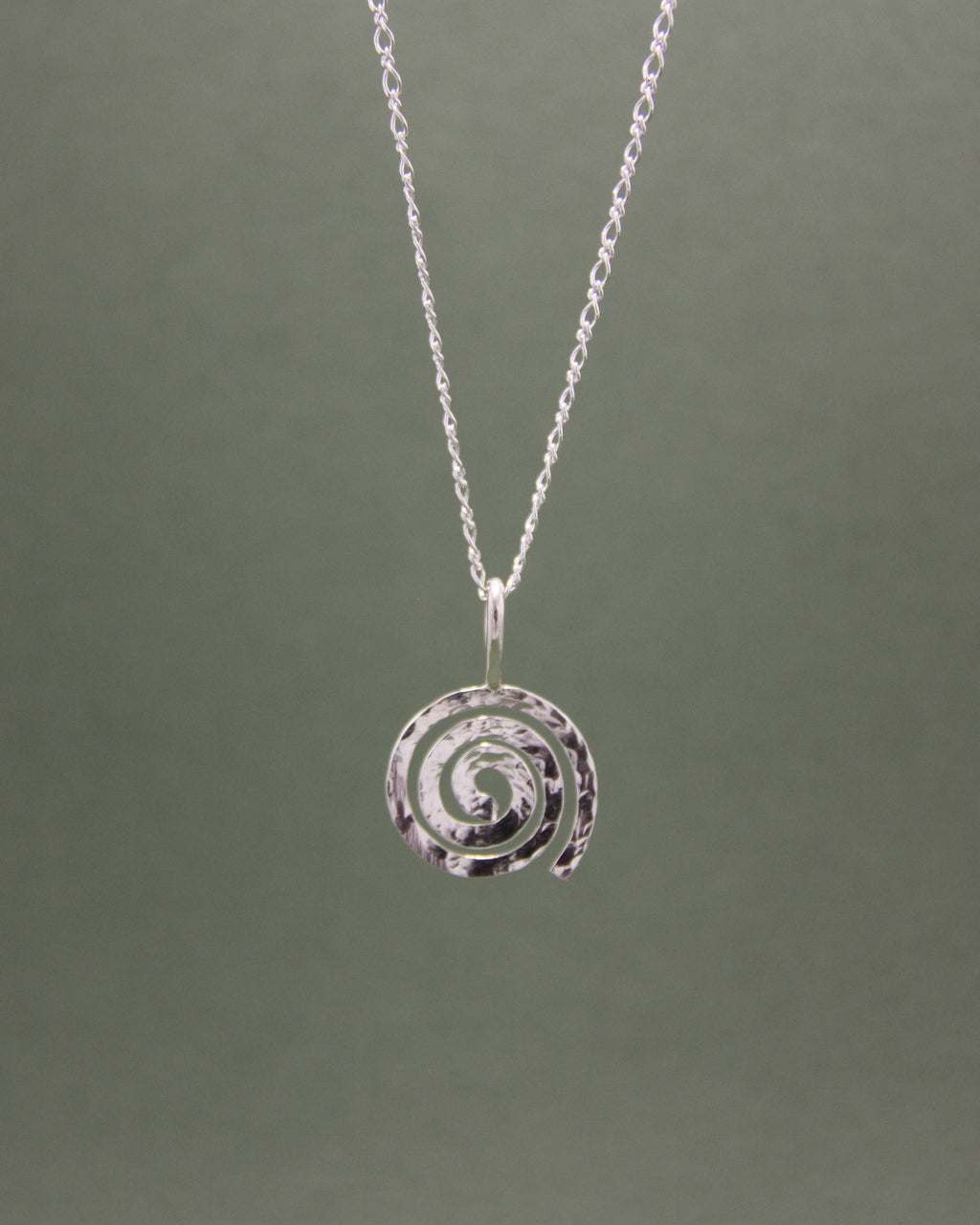 Hammered Spiral Necklace