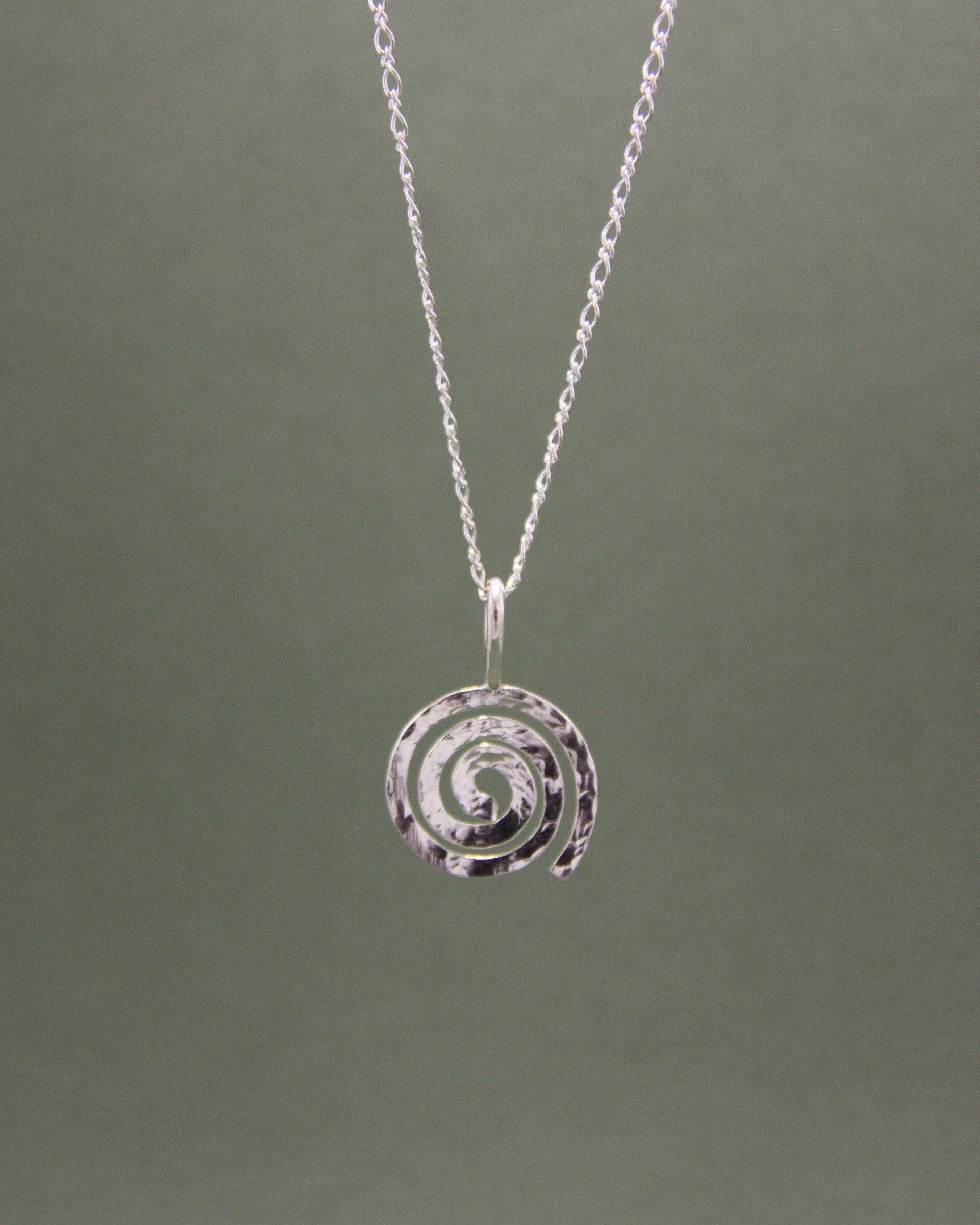Hammered Spiral Necklace