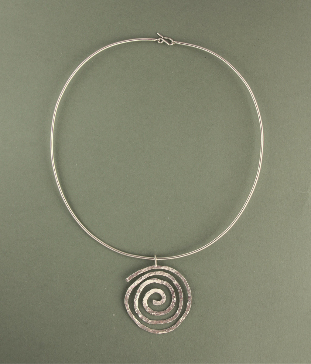 Spiral on Wire Necklace