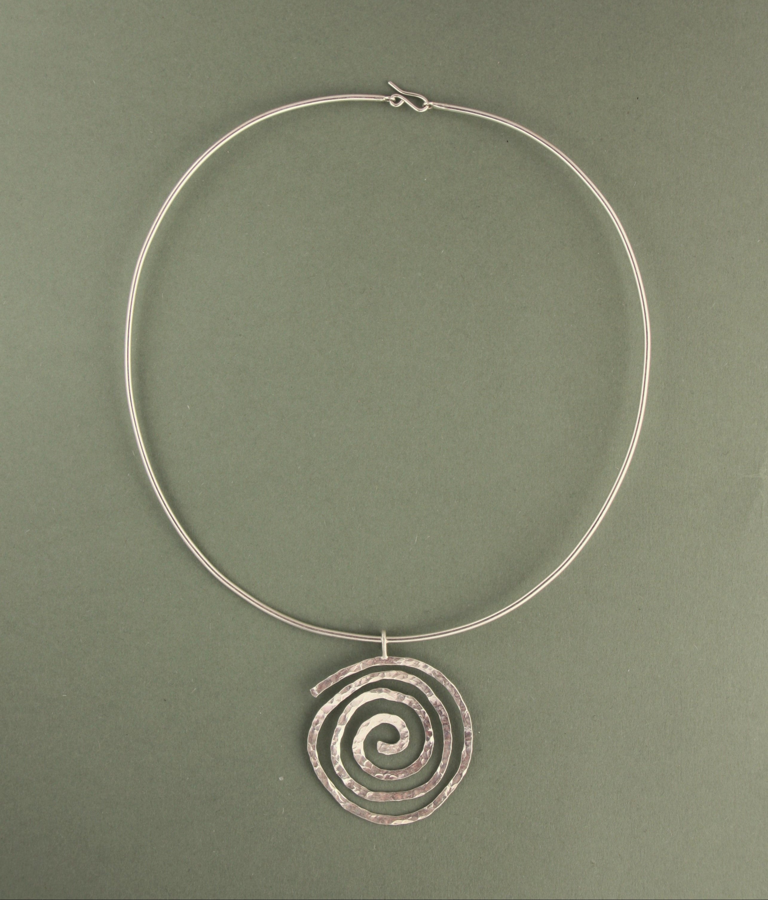 Spiral on Wire Necklace