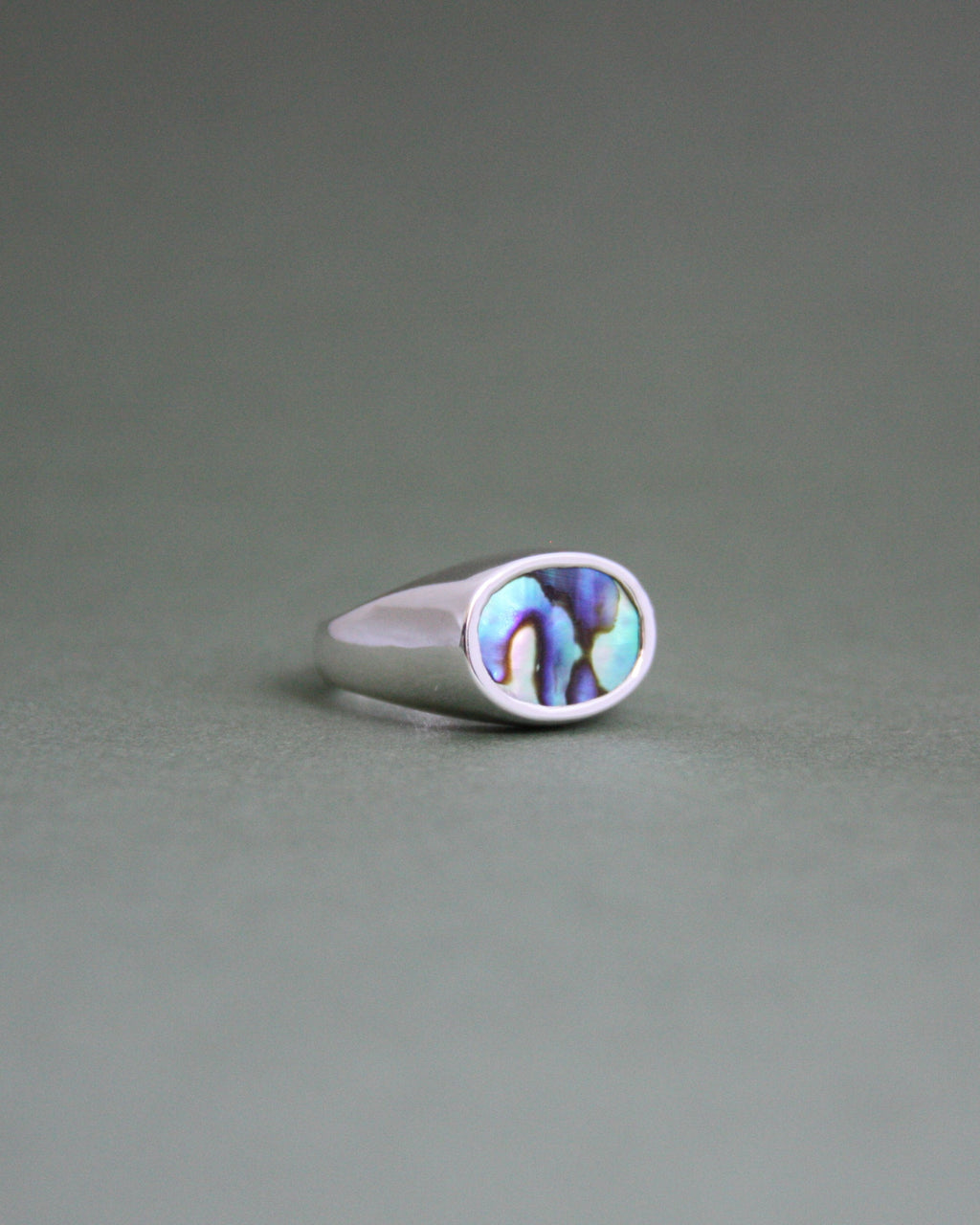 Oval Abalone Signet Q